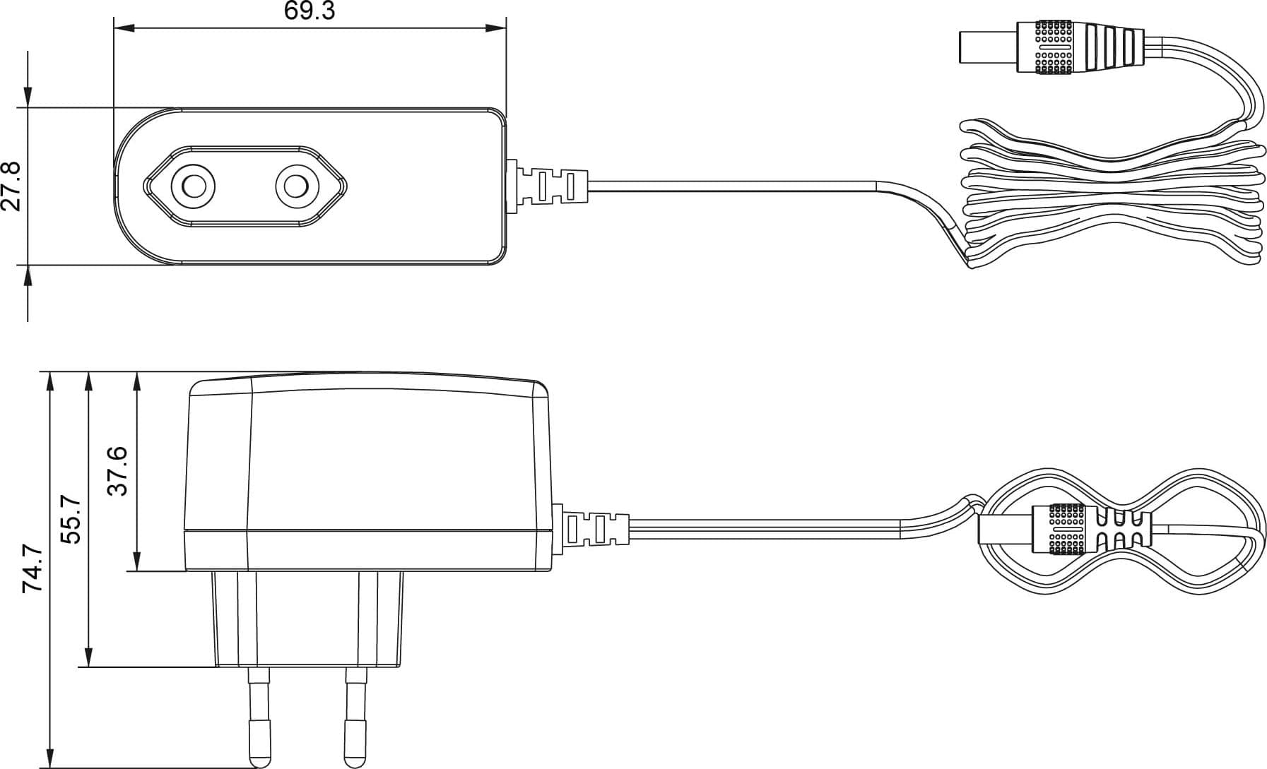 Alimentatore Universale 12V 1000mA Plug 5.5 x 2.5mm Nero - 7