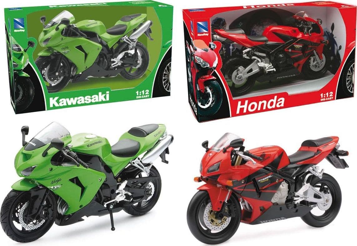 Moto Honda e Kawasaky 1:12