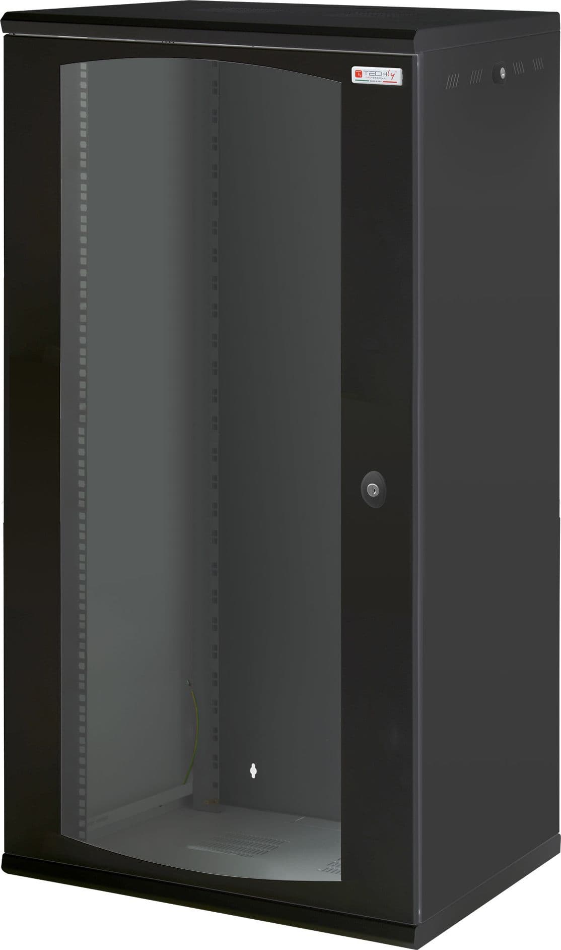 Armadio Rack 19'' a muro 22 unit&agrave sezione unica prof. 600mm Nero - 2
