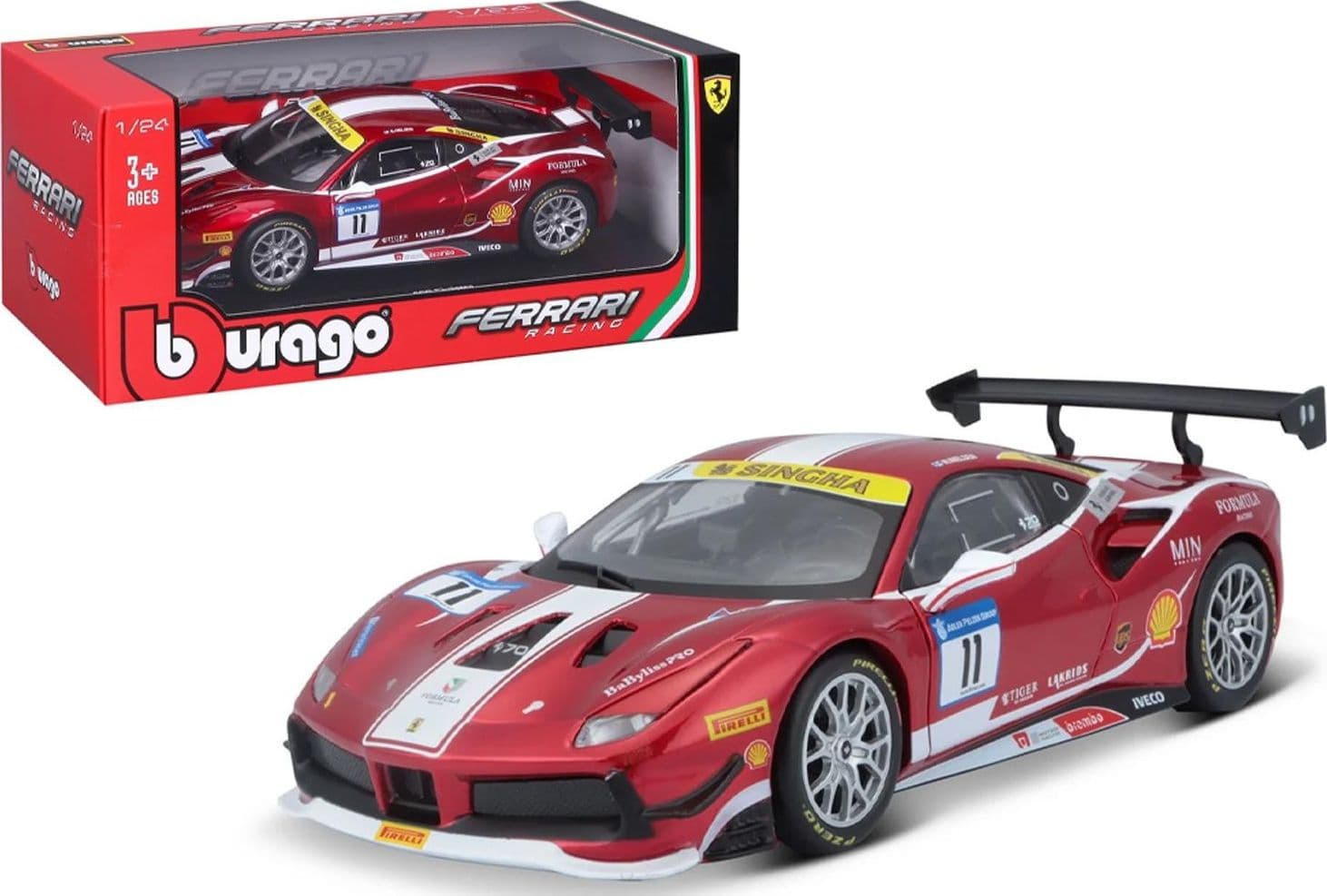 Bburago 488 Challenger Racing 1:24 - 2