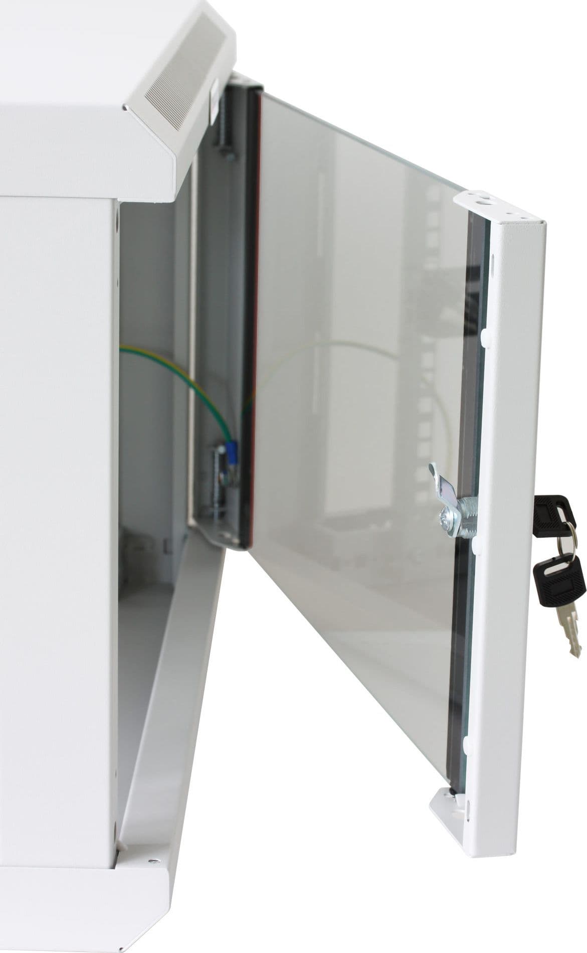 Armadio Rack 19'' a muro 9 unit&agrave sezione unica prof. 450mm Grigio - 3
