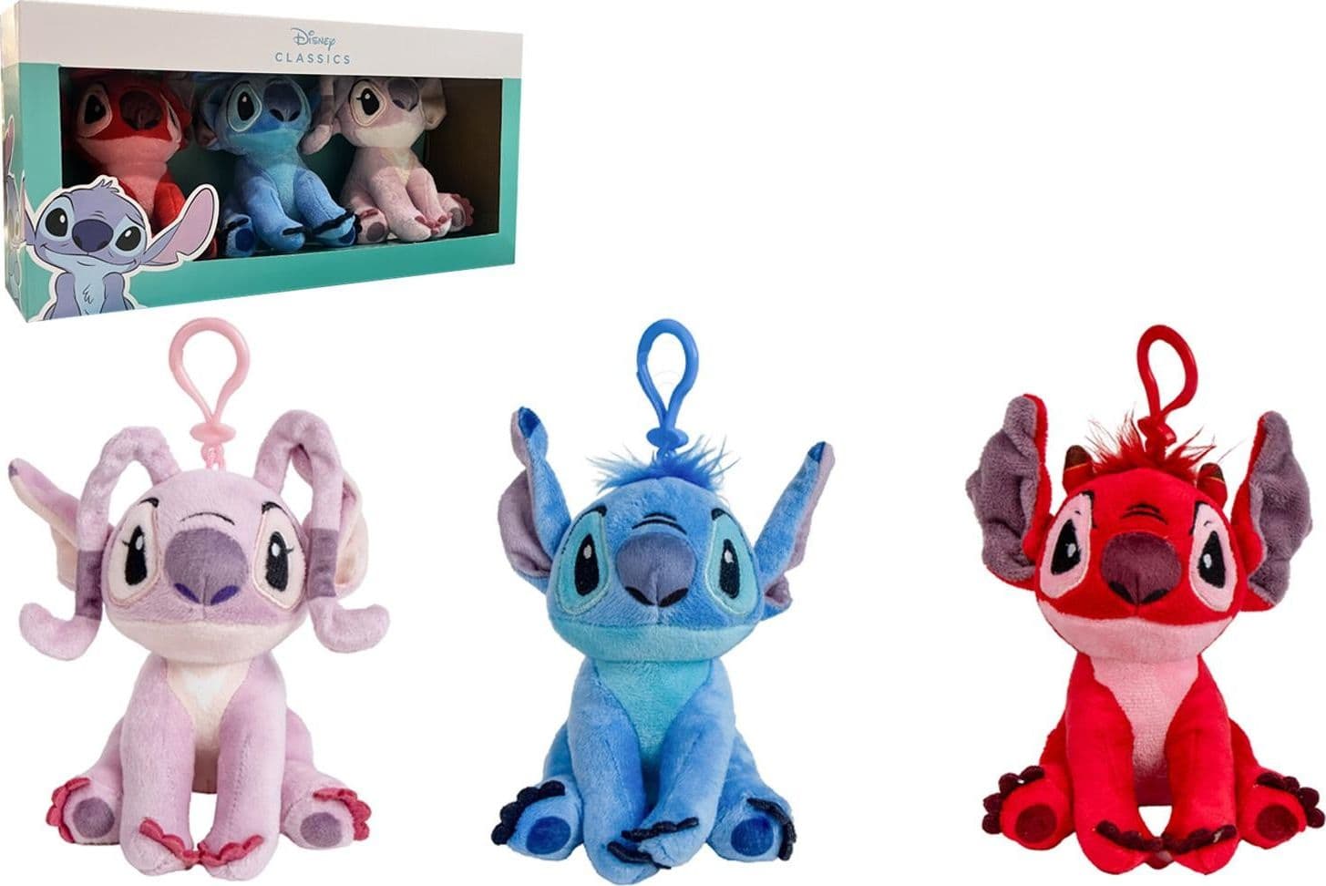 Pack 3 Personaggi Peluche Stitch, Leroy e Angel - 2