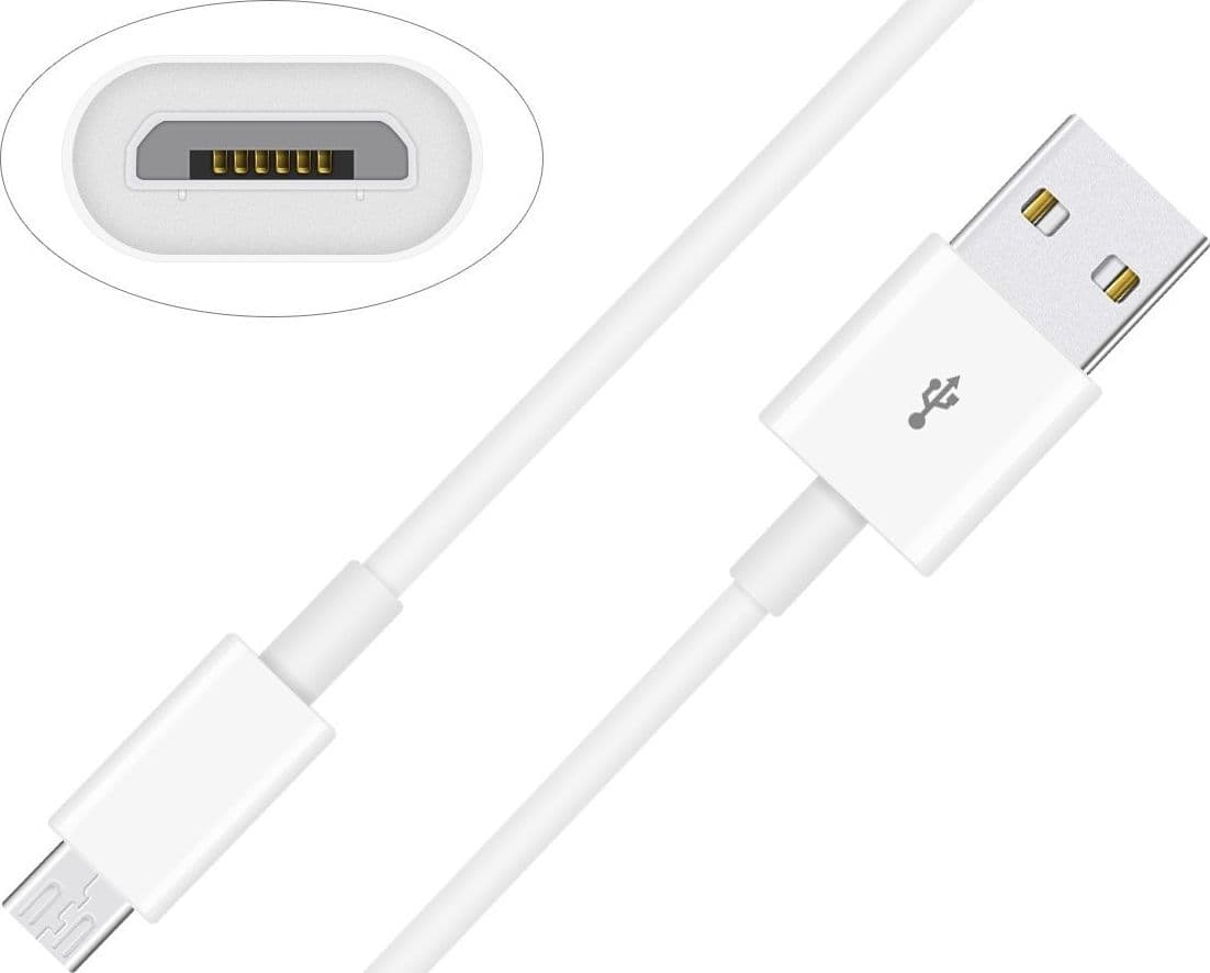 Cavo di Ricarica Rapida USB/Micro-USB 1m Bianco - 4