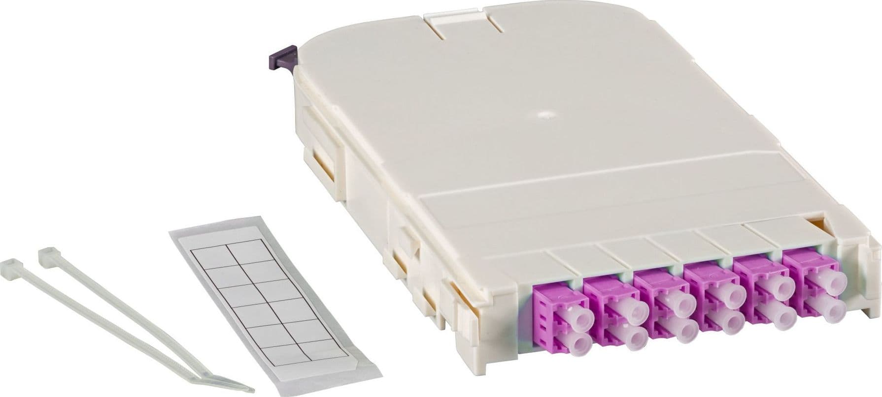 Modulo FTTH 12 porte con Adattatori Ceramici LC/APC OS2 Monomodale - 5