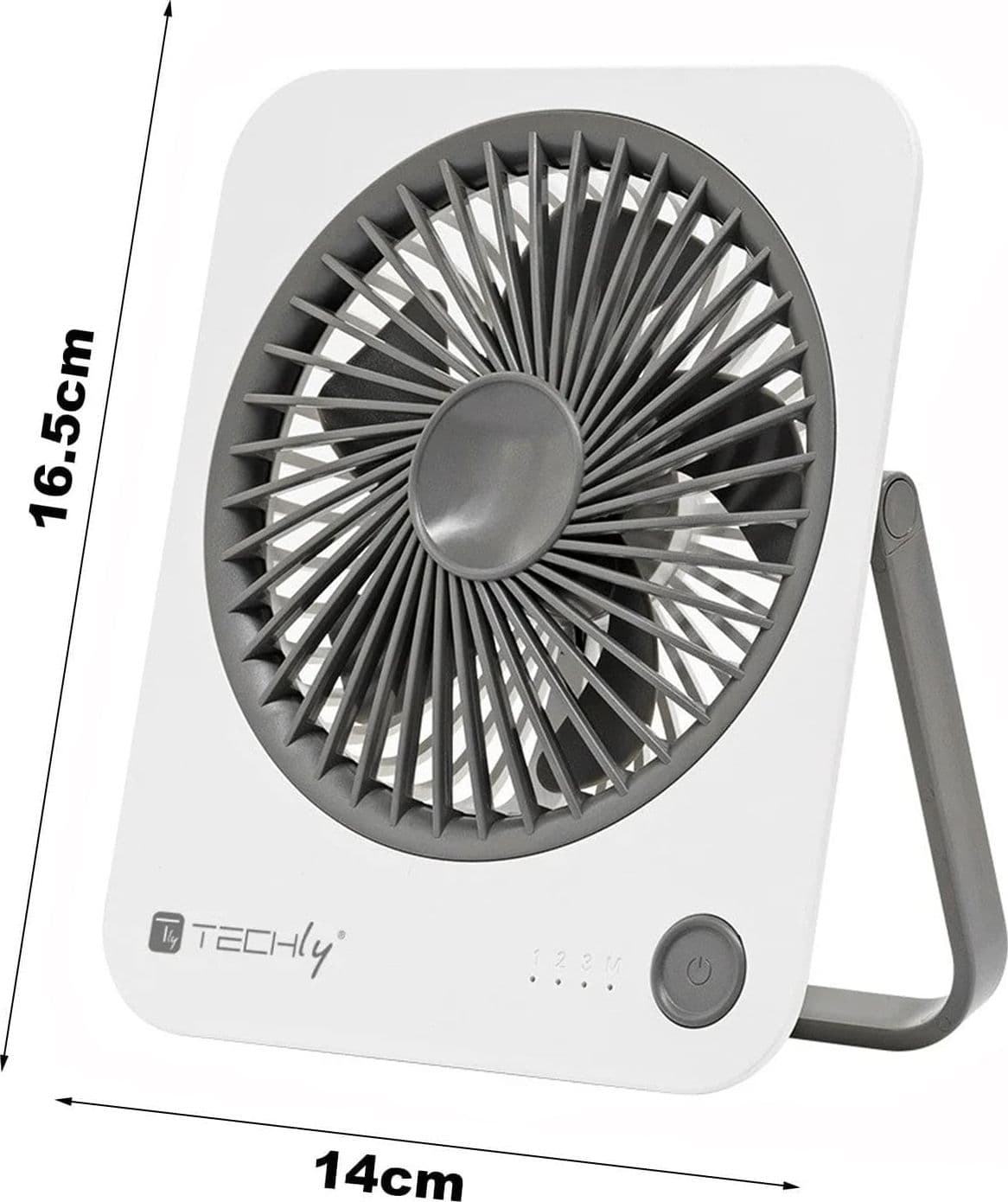 Ventilatore da Scrivania Ultra Sottile Pieghevole e Portatile a 4 Velocit&agrave - 12