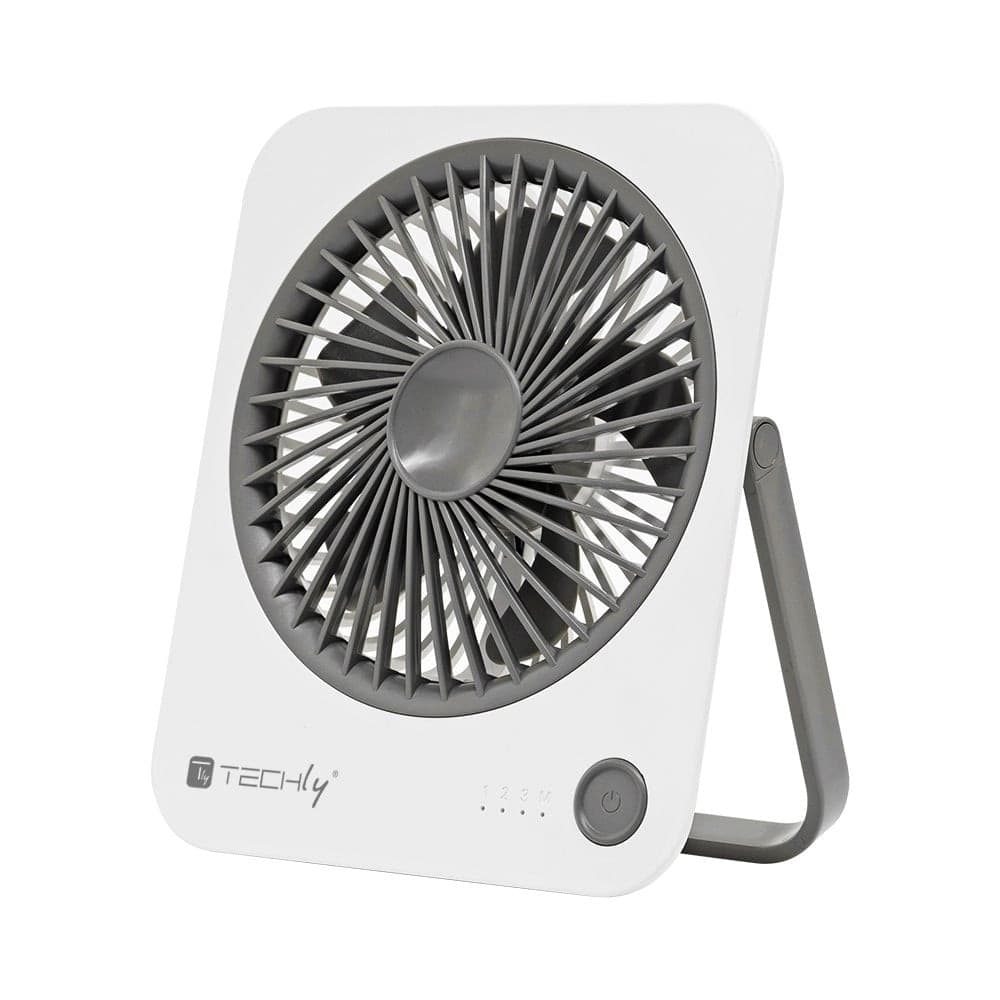 Ventilatore da Scrivania Ultra Sottile Pieghevole e Portatile a 4 Velocit&agrave - 4