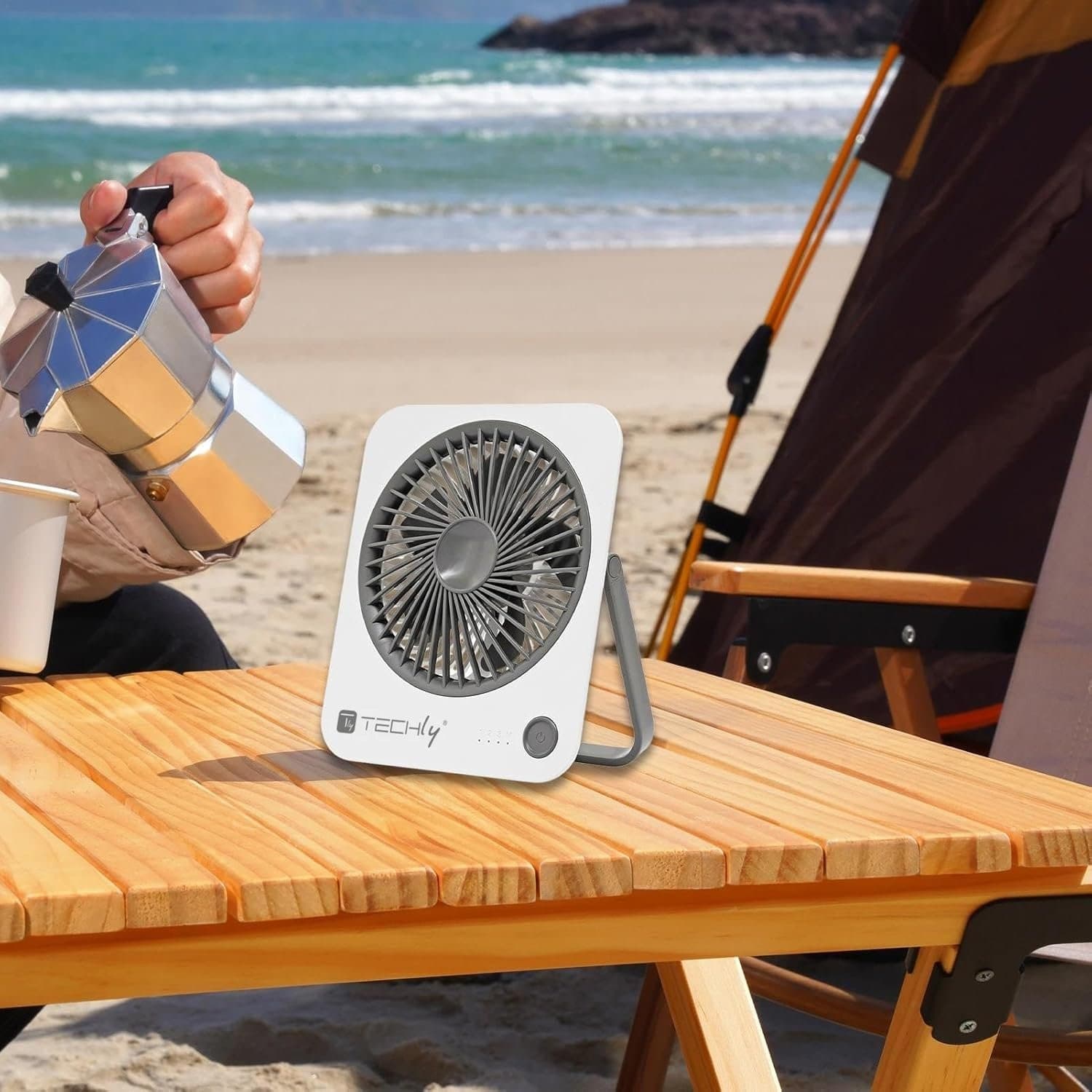 Ventilatore da Scrivania Ultra Sottile Pieghevole e Portatile a 4 Velocit&agrave - 10