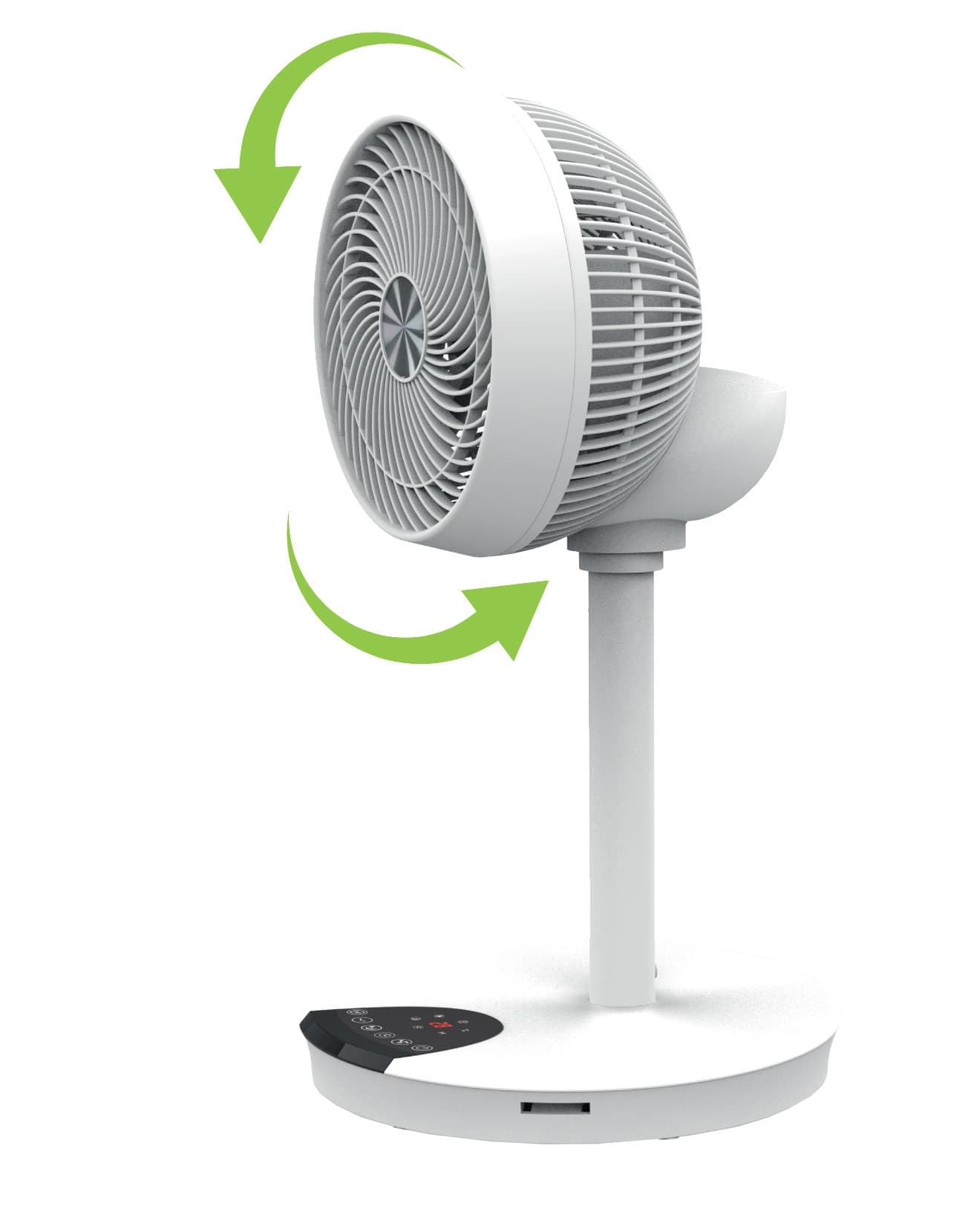 Ventilatore 9'' 2 in 1 con Piantana a 2 Altezze 12 Velocit&agrave con Telecomando Oscillazione a 720&deg e Timer - 4