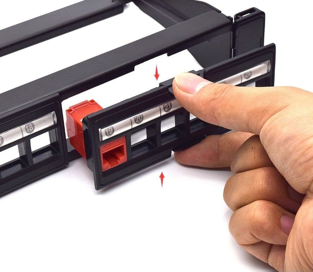 Pannello Frontale Adattatore 6 Posti RJ45 Keystone UTP per Pannello Patch - 2