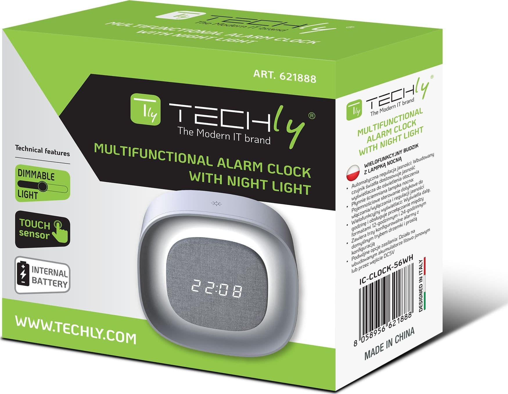 Sveglia Wireless Multifunzione con Luce Notturna Regolabile - 17