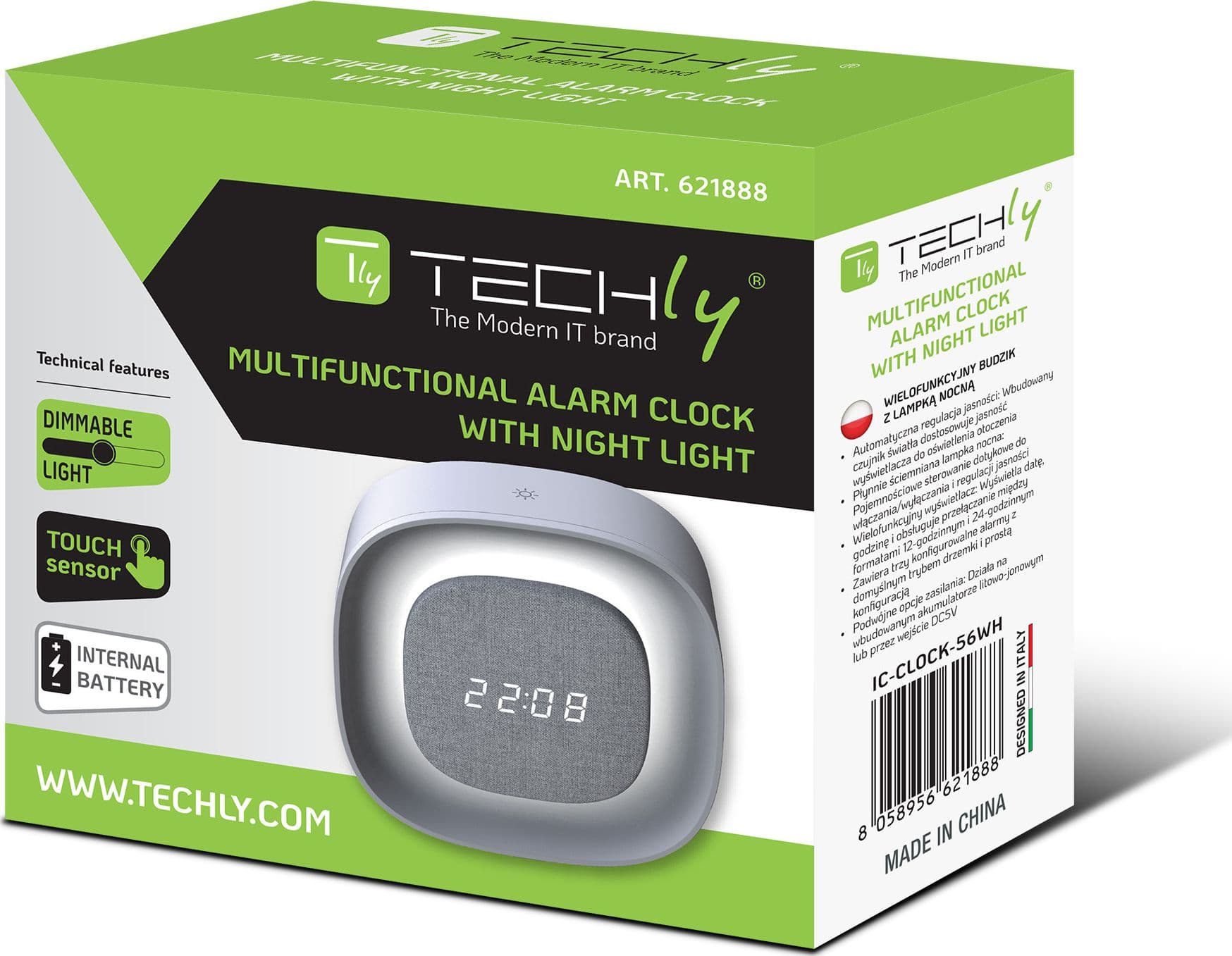 Sveglia Wireless Multifunzione con Luce Notturna Regolabile - 8