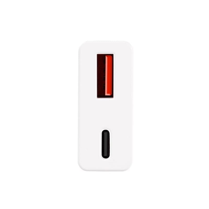 Caricatore Alimentatore GaN USB-C&trade (PD) + USB-A (QC) da Muro 20W Bianco - 3