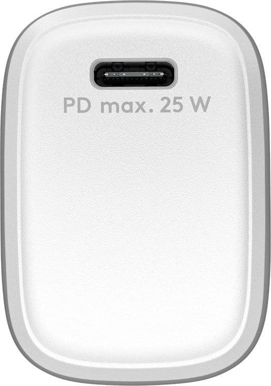 Caricatore Alimentatore GaN USB-C&trade PD da Muro 25W Bianco - 6
