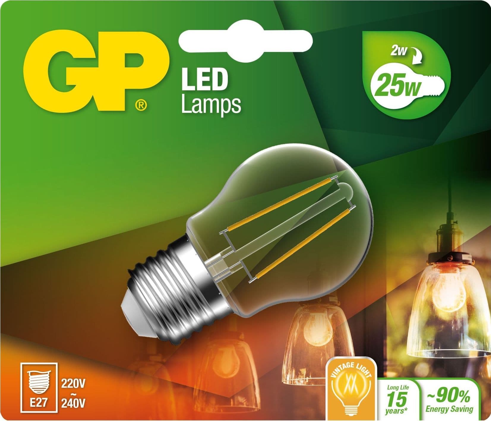 Lampadina LED E27 Bianco Caldo 2W Filamento Classe A++ - 6