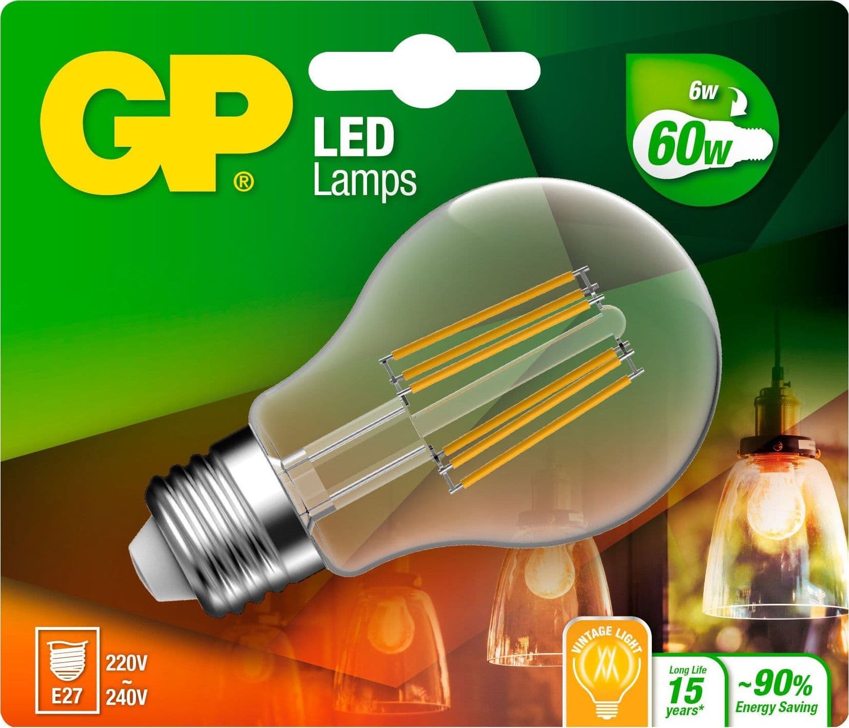 Lampadina LED E27 Bianco Caldo 6W Filamento Classe A++ - 5
