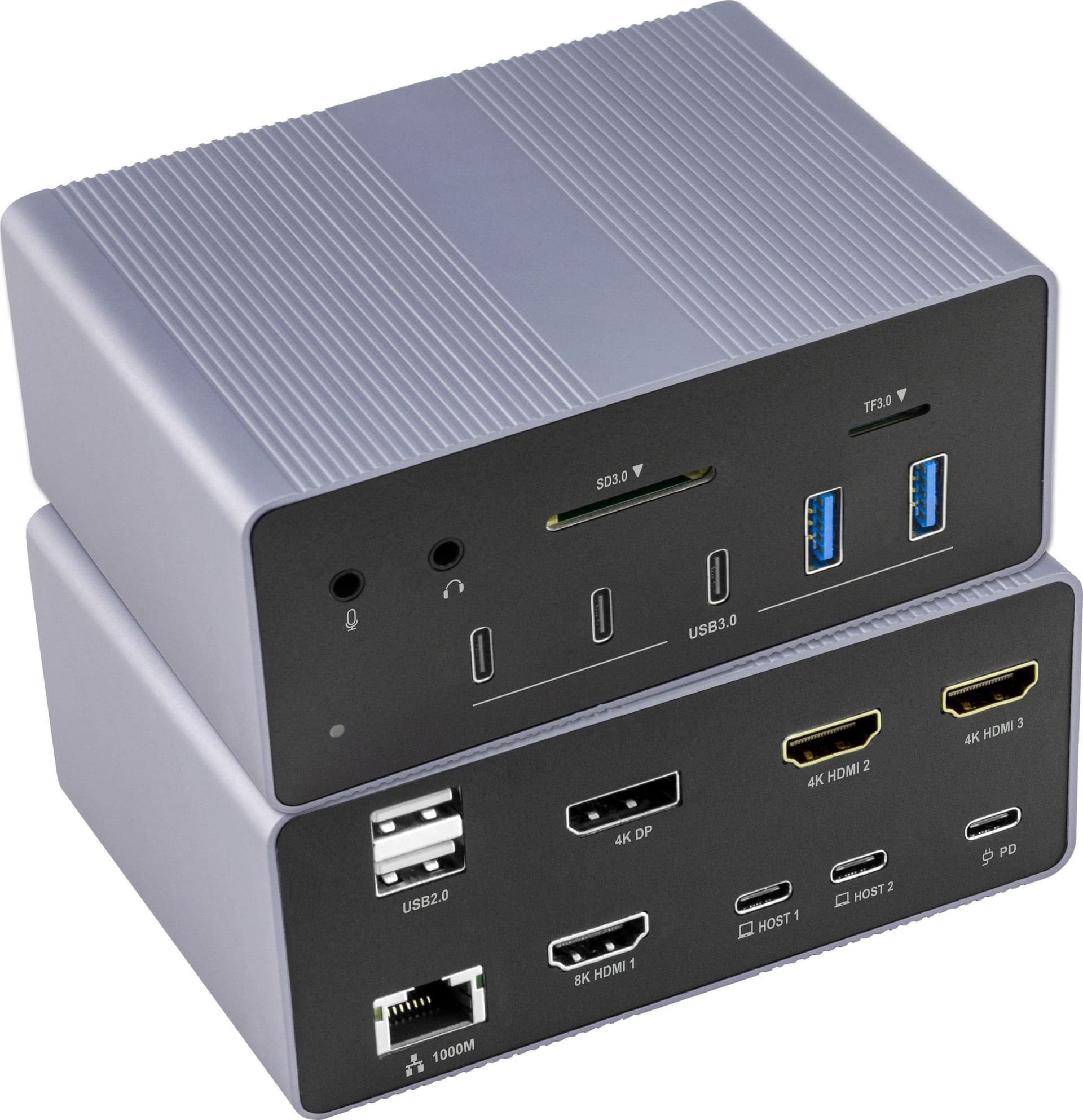 Docking Station 19 in 1 USB-C&trade 8K HDMI 4 Uscite Video - 8