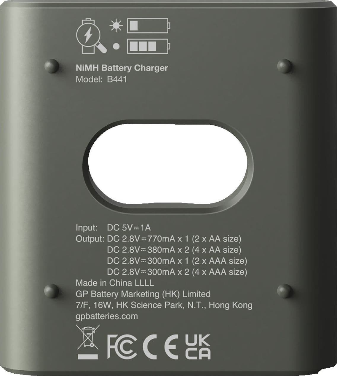 Caricabatterie per AA e AAA con 4 Batterie AA NiMH da 2100 mAh Incluse - 3