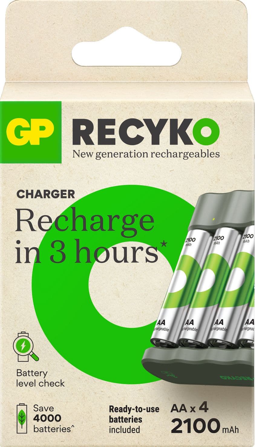 Caricabatterie per AA e AAA con 4 Batterie AA NiMH da 2100 mAh Incluse - 6