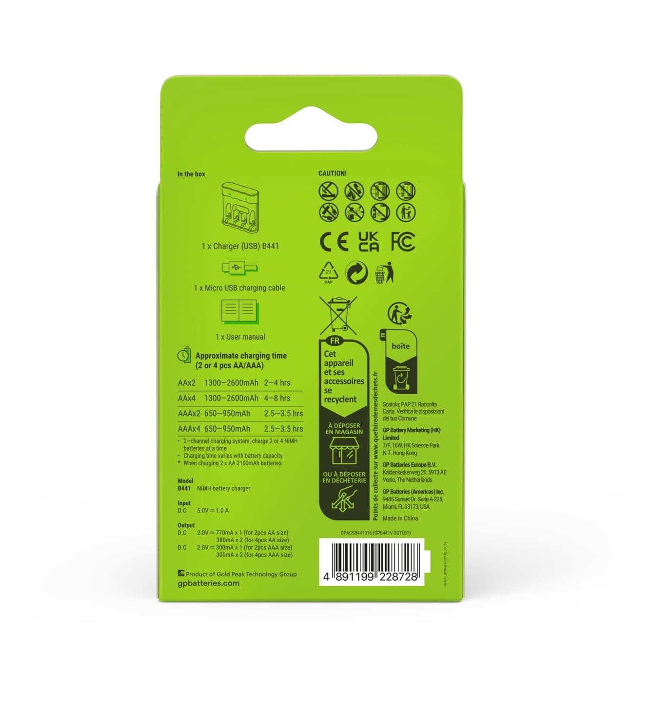 Caricabatterie per AA e AAA senza Batterie - 11