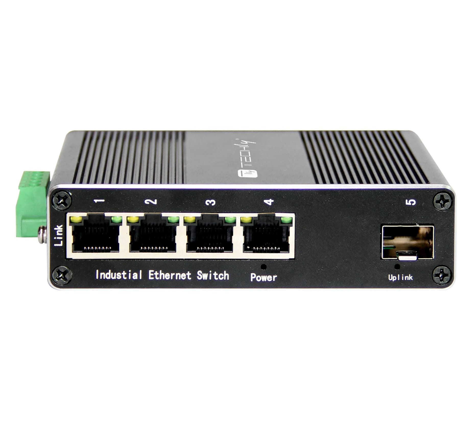 Convertitore Ethernet Industriale Gigabit 4 porte RJ45 a 1 porta SFP Non Gestito - 3