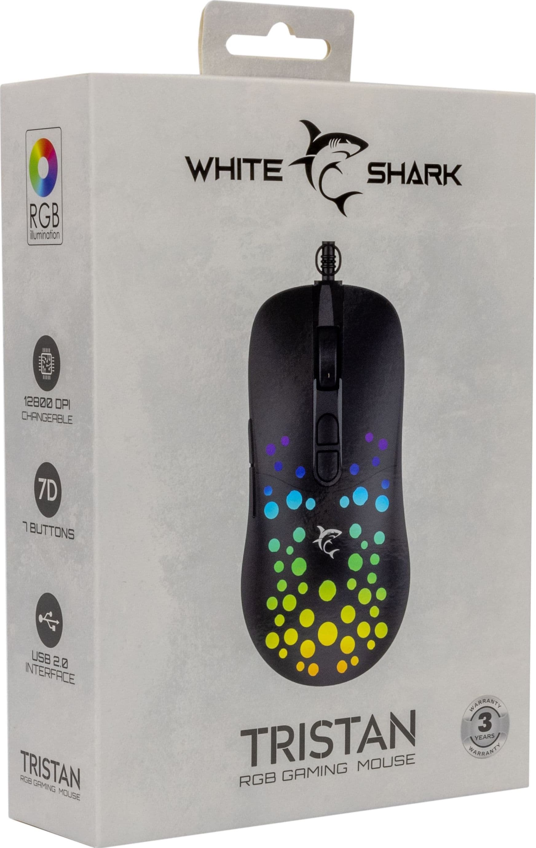Mouse Ottico USB Gaming 12800 Dpi Retroilluminazione LED RGB 7D Nero, TRISTAN-2 - 10