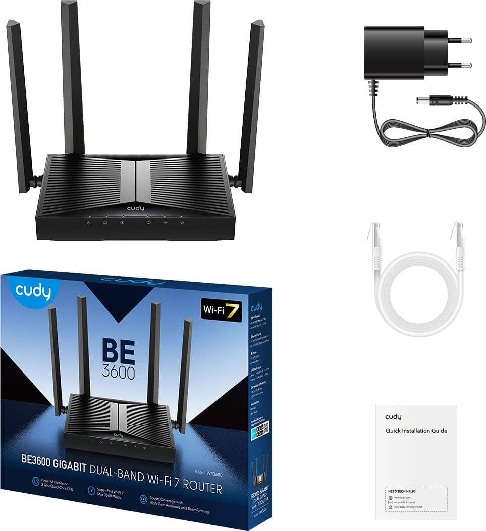 Router Gigabit Wi-Fi 7, WR3600 - 12