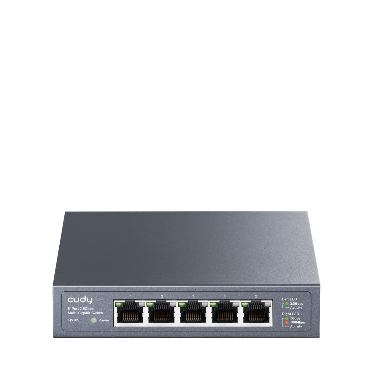 Switch con 5 Porte 2.5G Ethernet Custodia in Metallo, HS105 - 10
