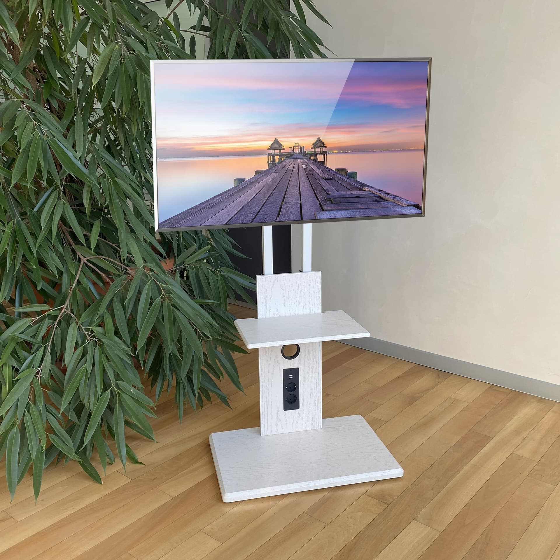Supporto a Pavimento per TV LCD/LED/Plasma 32-70'' con Prese Elettriche - 13