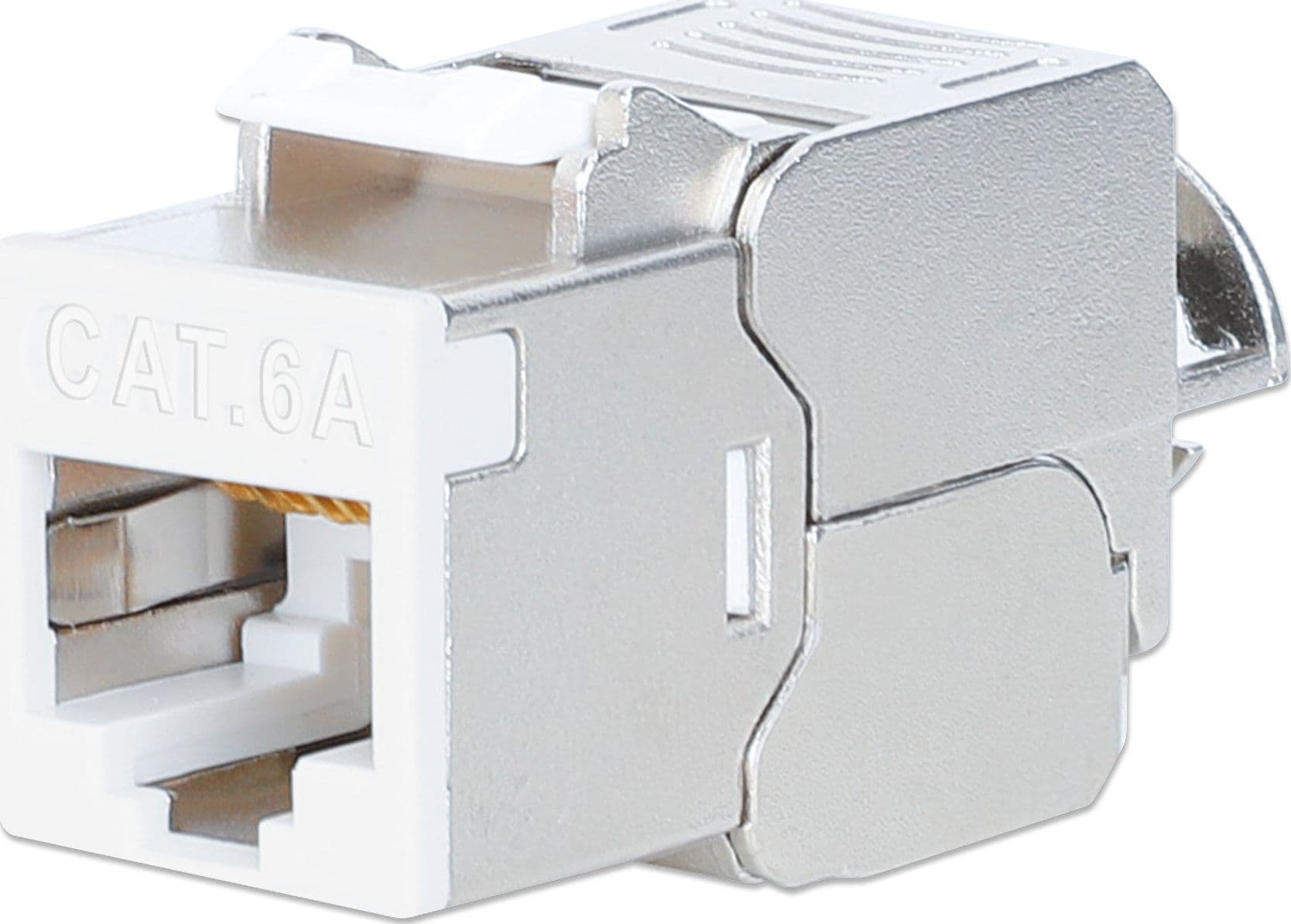 Frutto Keystone RJ45 Cat.6A 10G Slim STP Toolless Bianco