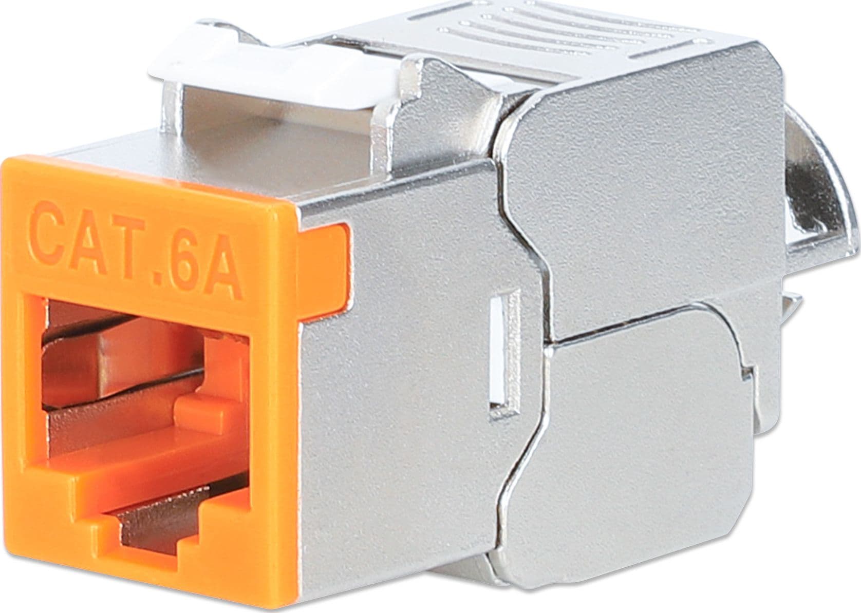 Frutto Keystone RJ45 Cat.6A 10G Slim STP Toolless Arancione