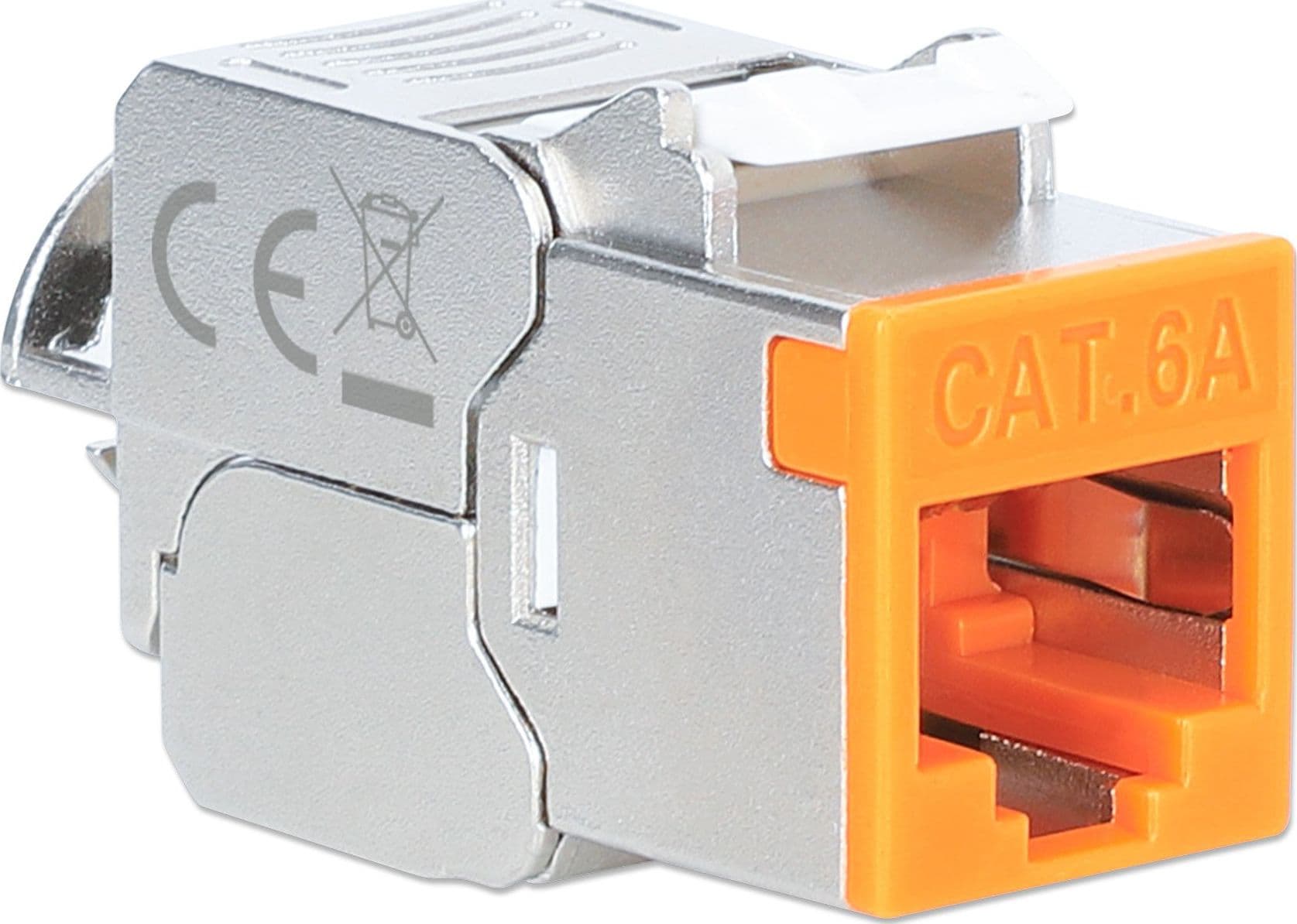 Frutto Keystone RJ45 Cat.6A 10G Slim STP Toolless Arancione - 7