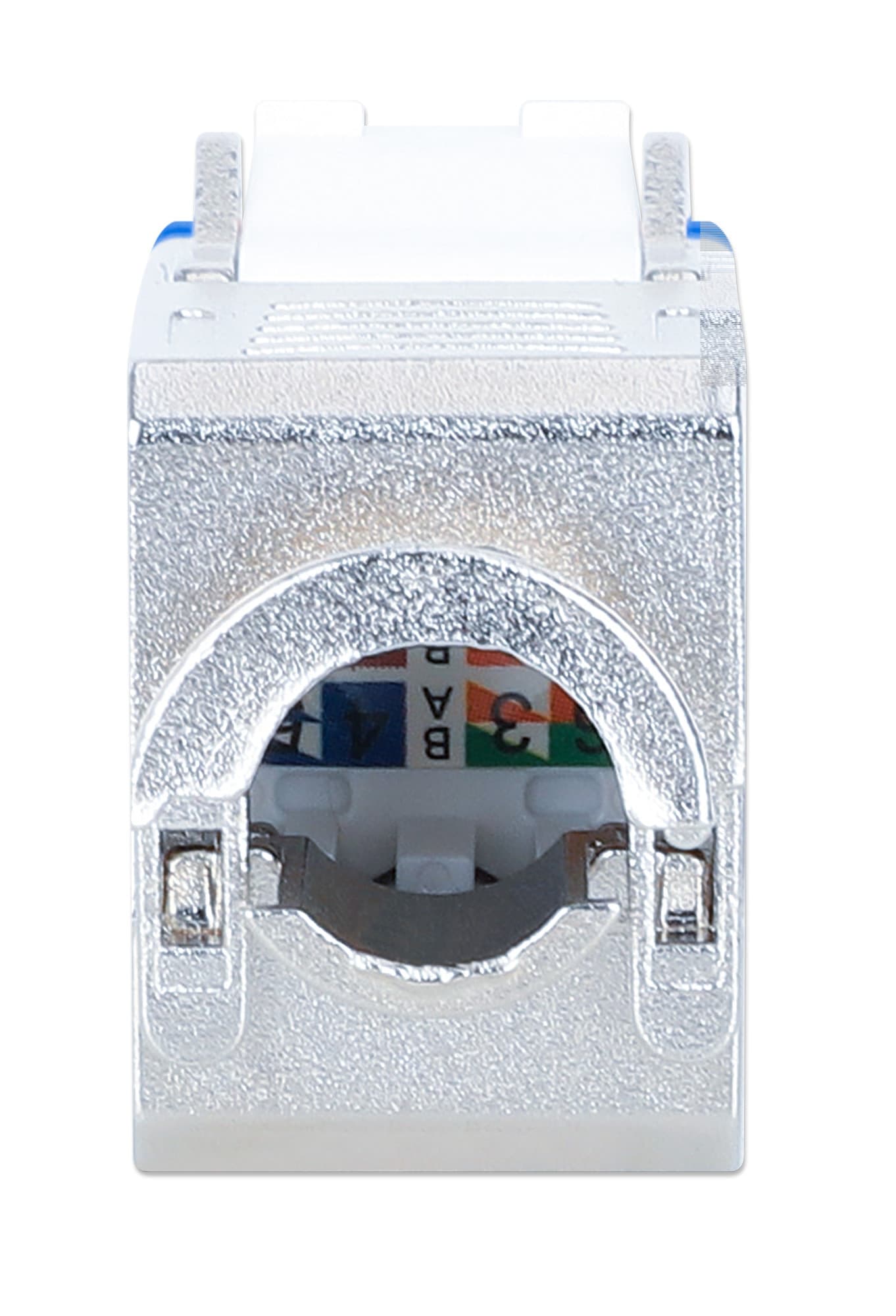 Frutto Keystone RJ45 Cat.6A 10G Slim STP Toolless Blu - 8