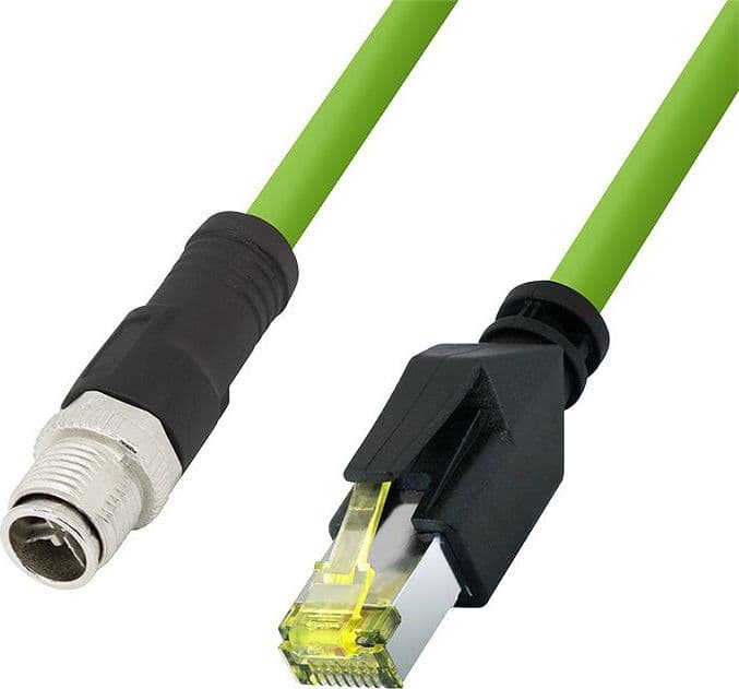 Cavo di Rete Industriale M12 RJ45 Cat. 6A SFTP PUR 0,5m - 7