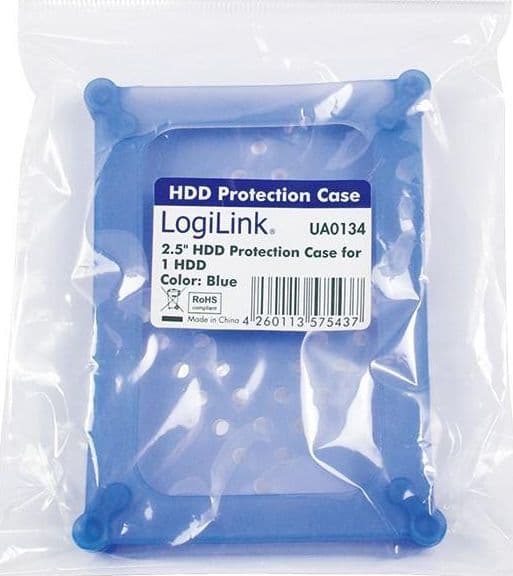 Scatola di Protezione per 1 HDD 2,5'' in Silicone Azzurro - 2