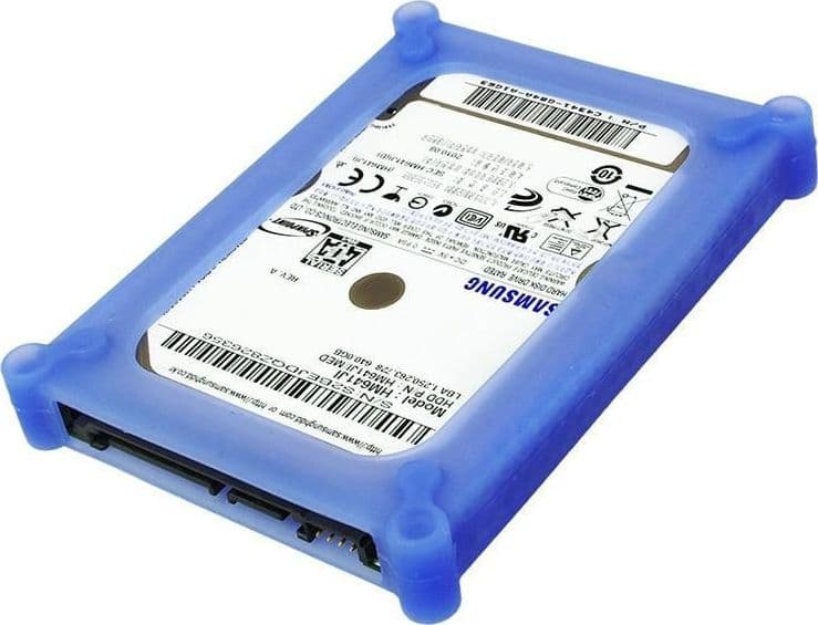 Scatola di Protezione per 1 HDD 2,5'' in Silicone Azzurro - 3