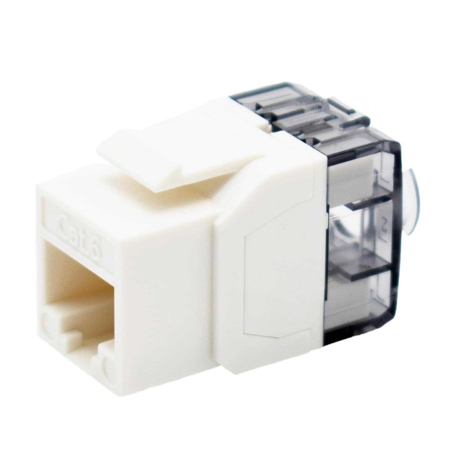 Frutto Keystone RJ45 Cat.6 UTP 180&deg Toolless Bianco - 9