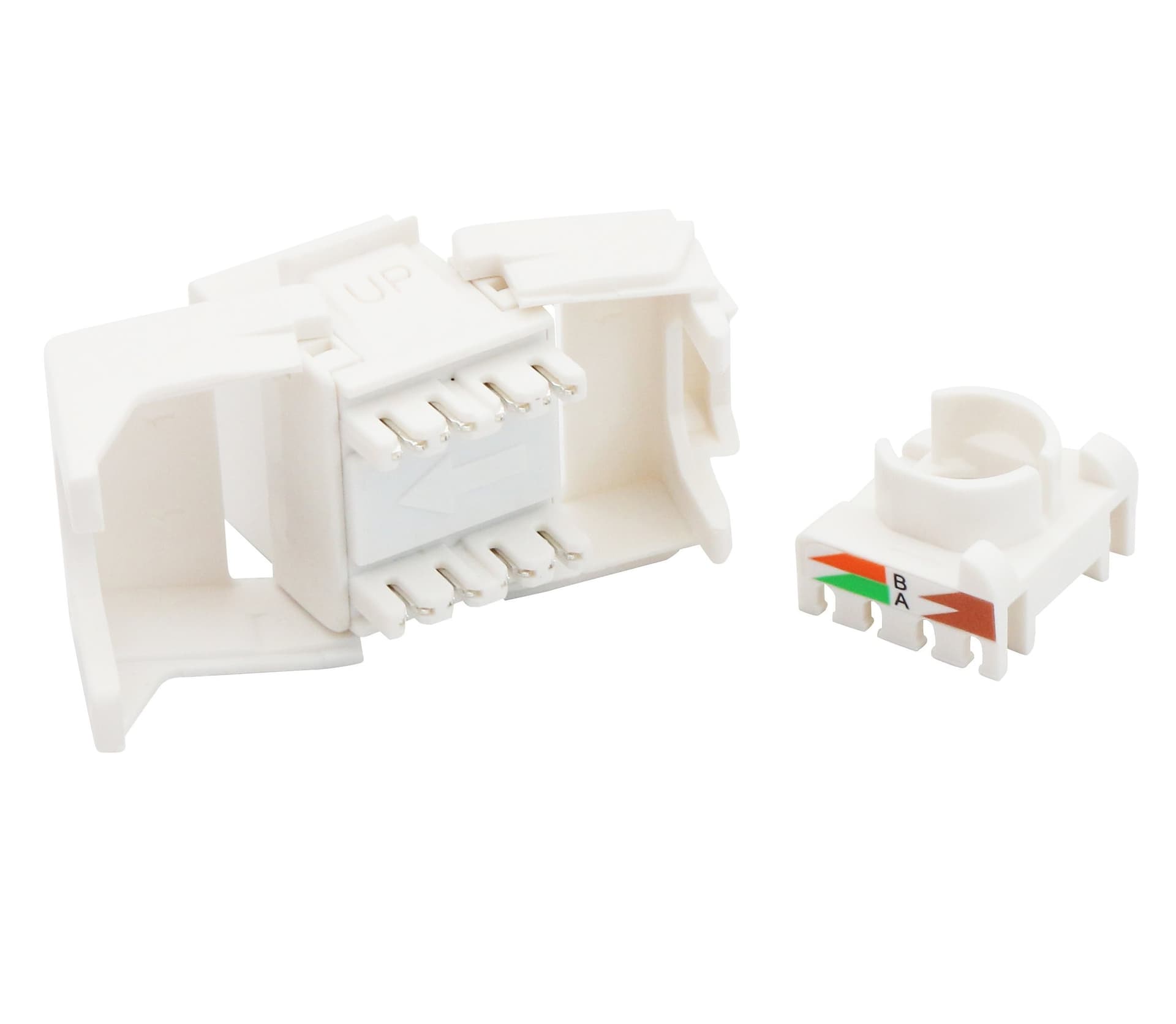 Frutto Keystone RJ45 Cat.6 UTP 180&deg Toolless Bianco - 4