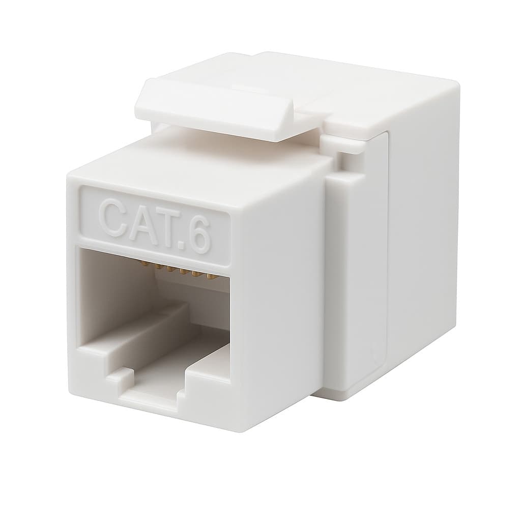 Frutto Keystone RJ45 Cat.6 UTP 180&deg Toolless Bianco - 8