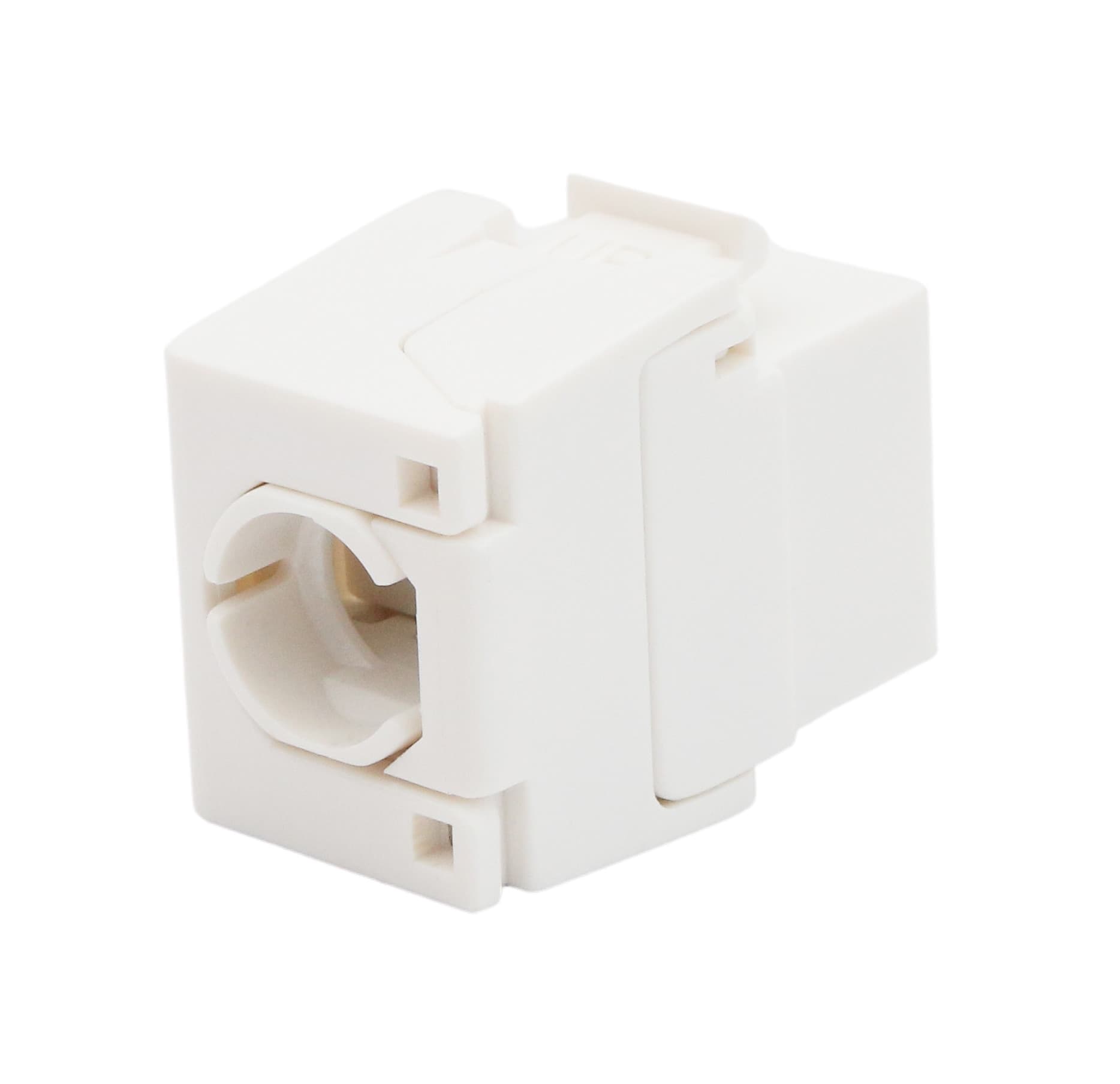 Frutto Keystone RJ45 Cat.6 UTP 180&deg Toolless Bianco - 9