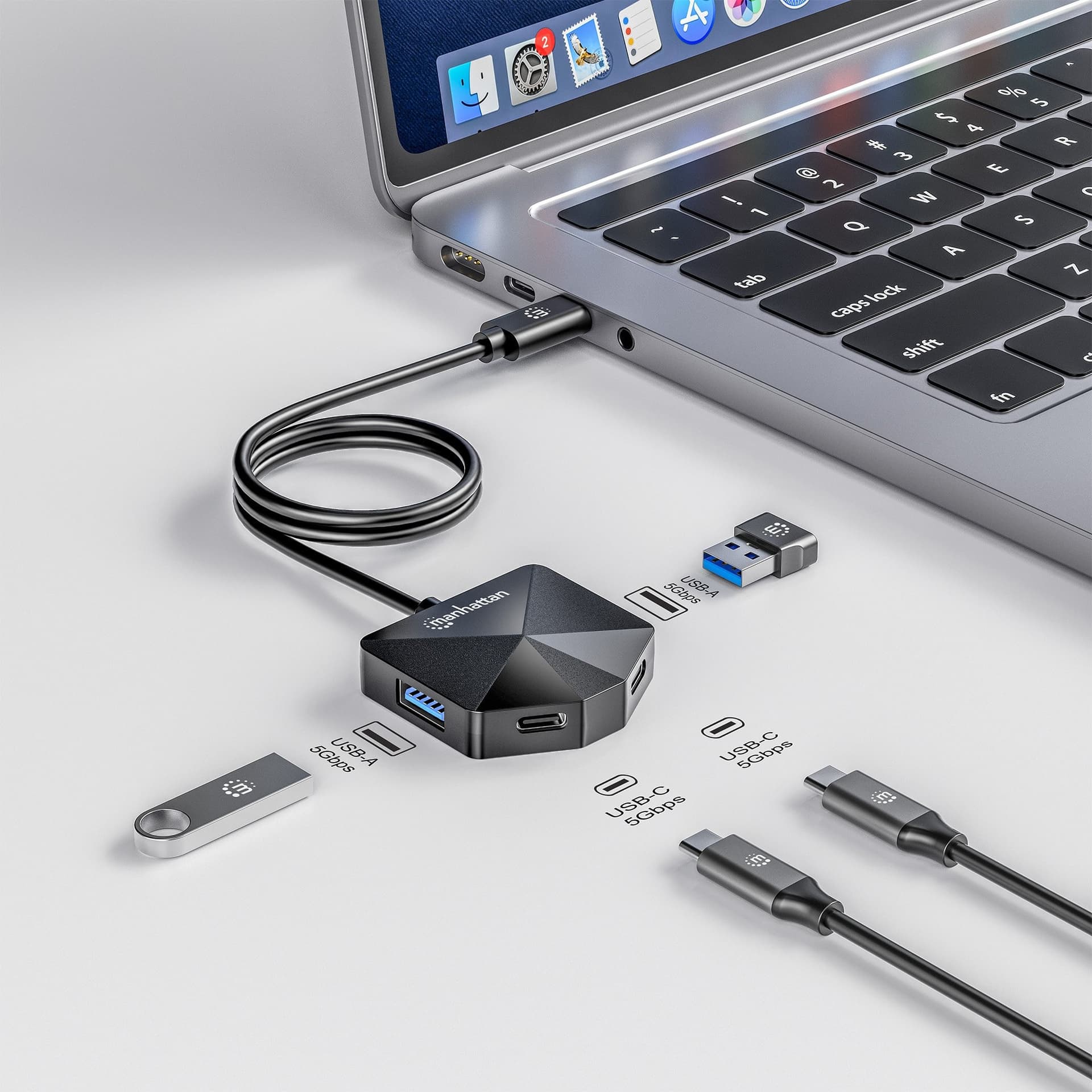 Hub USB 3.2 2x USB-A e 2x USB-C&trade - 2