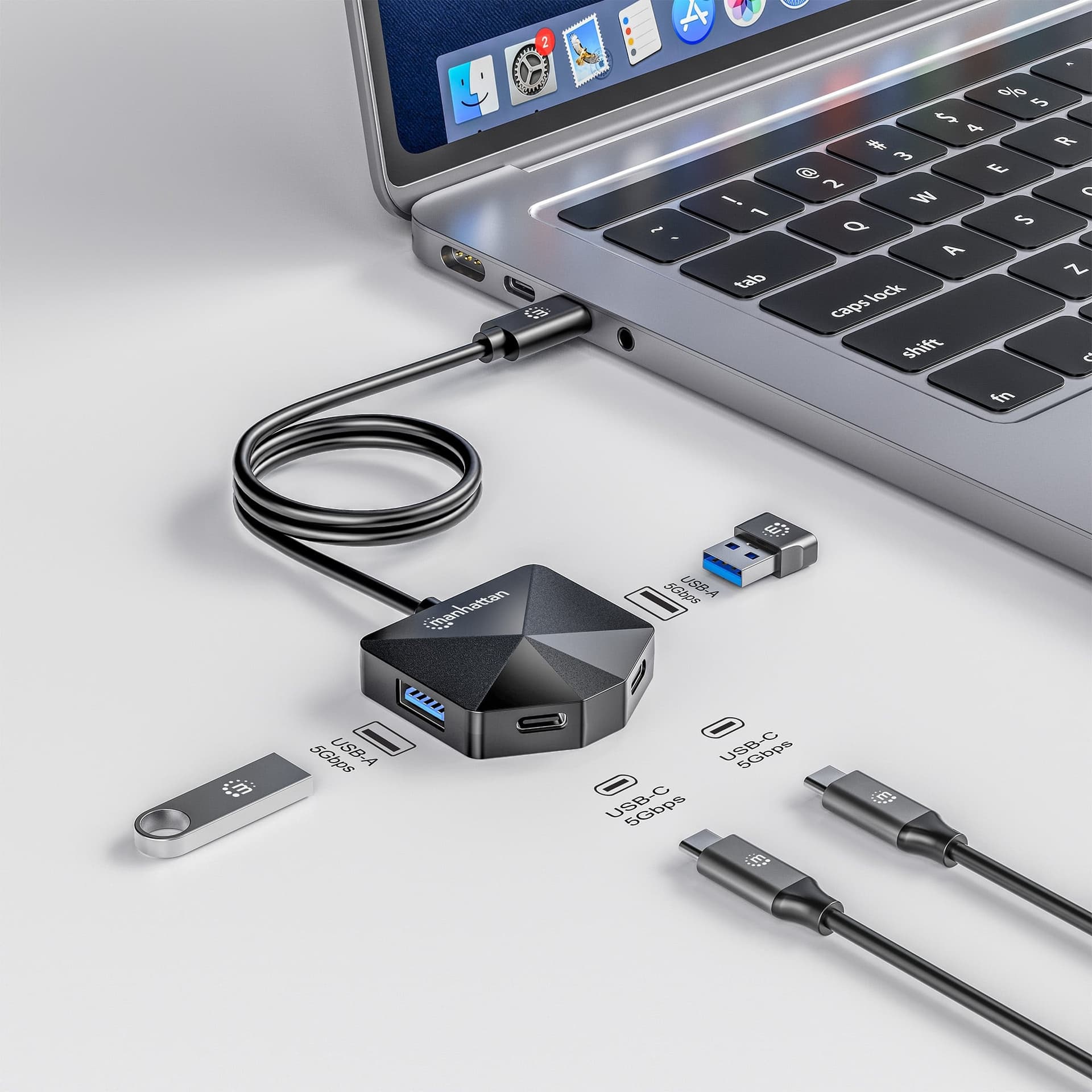 Hub USB 3.2 2x USB-A e 2x USB-C&trade - 12