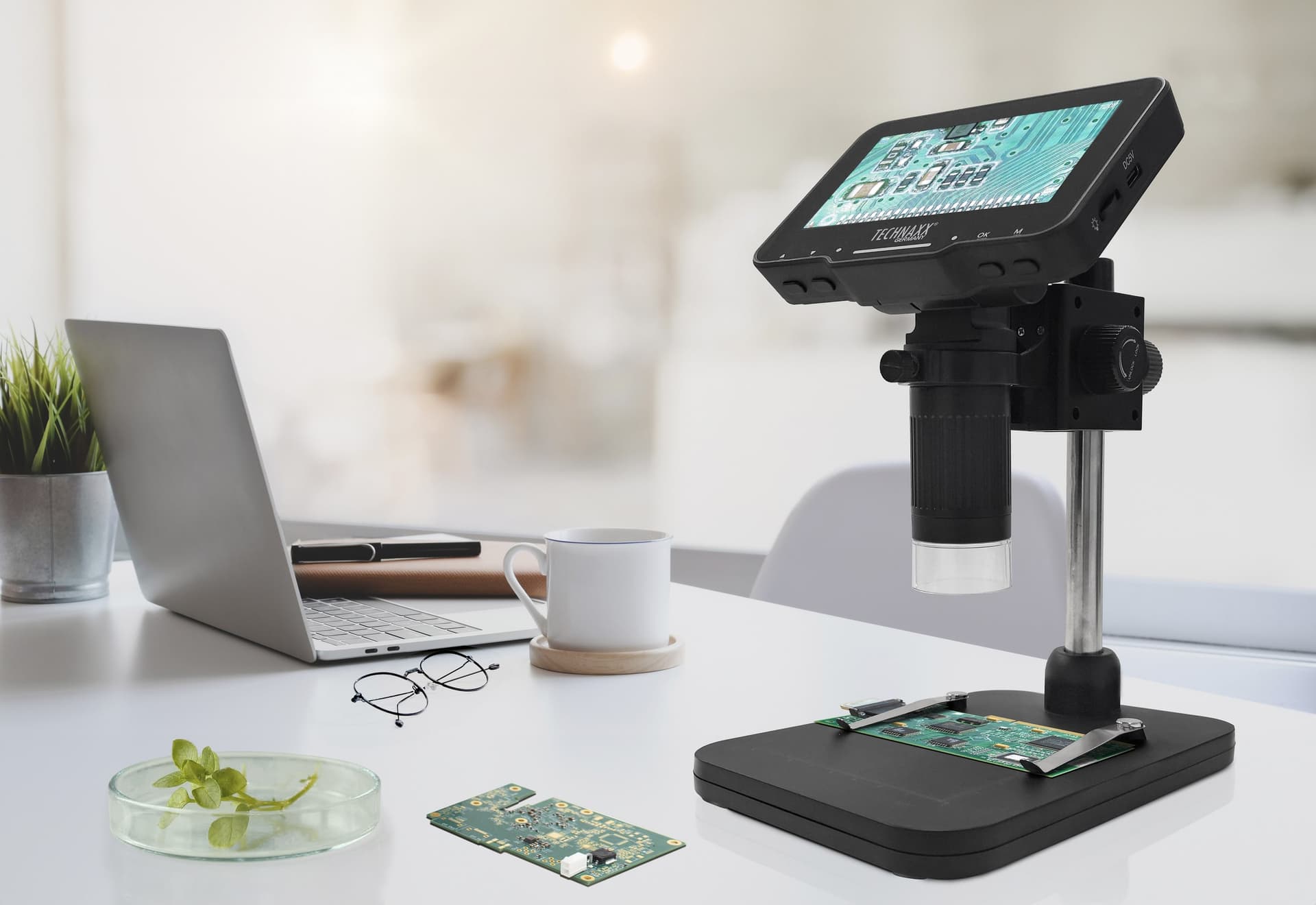 Microscopio Digitale con Display 4,3 Pollici 720p a 8 LED, TX-277 - 3