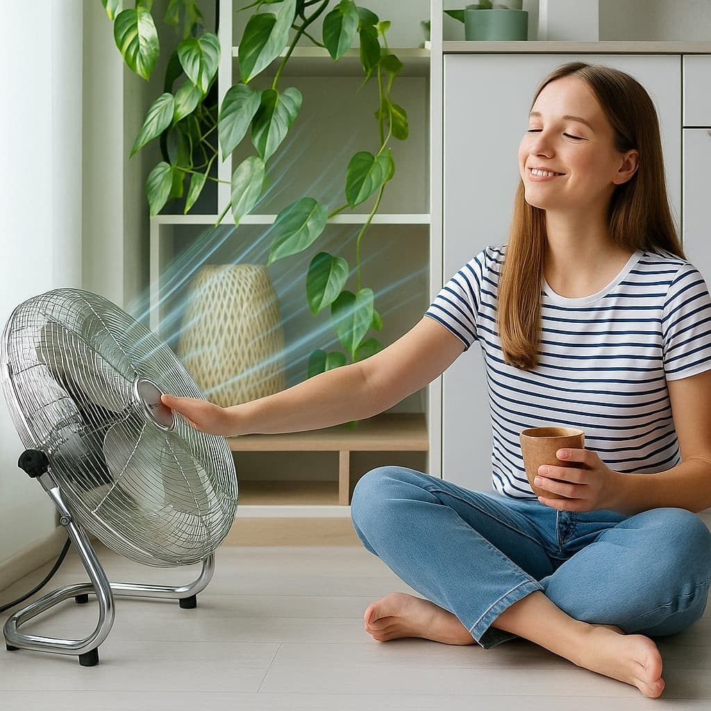 Ventilatore Industriale da Pavimento Diametro 45 cm 3 Livelli di Potenza - 14