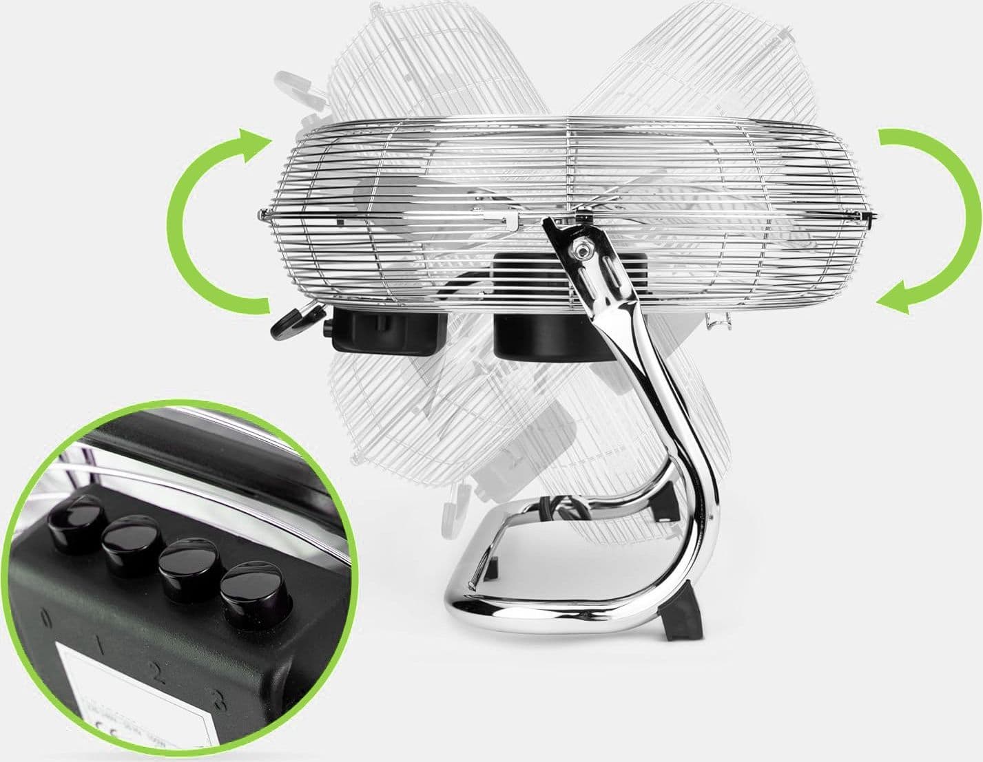 Ventilatore Industriale da Pavimento Diametro 45 cm 3 Livelli di Potenza - 4