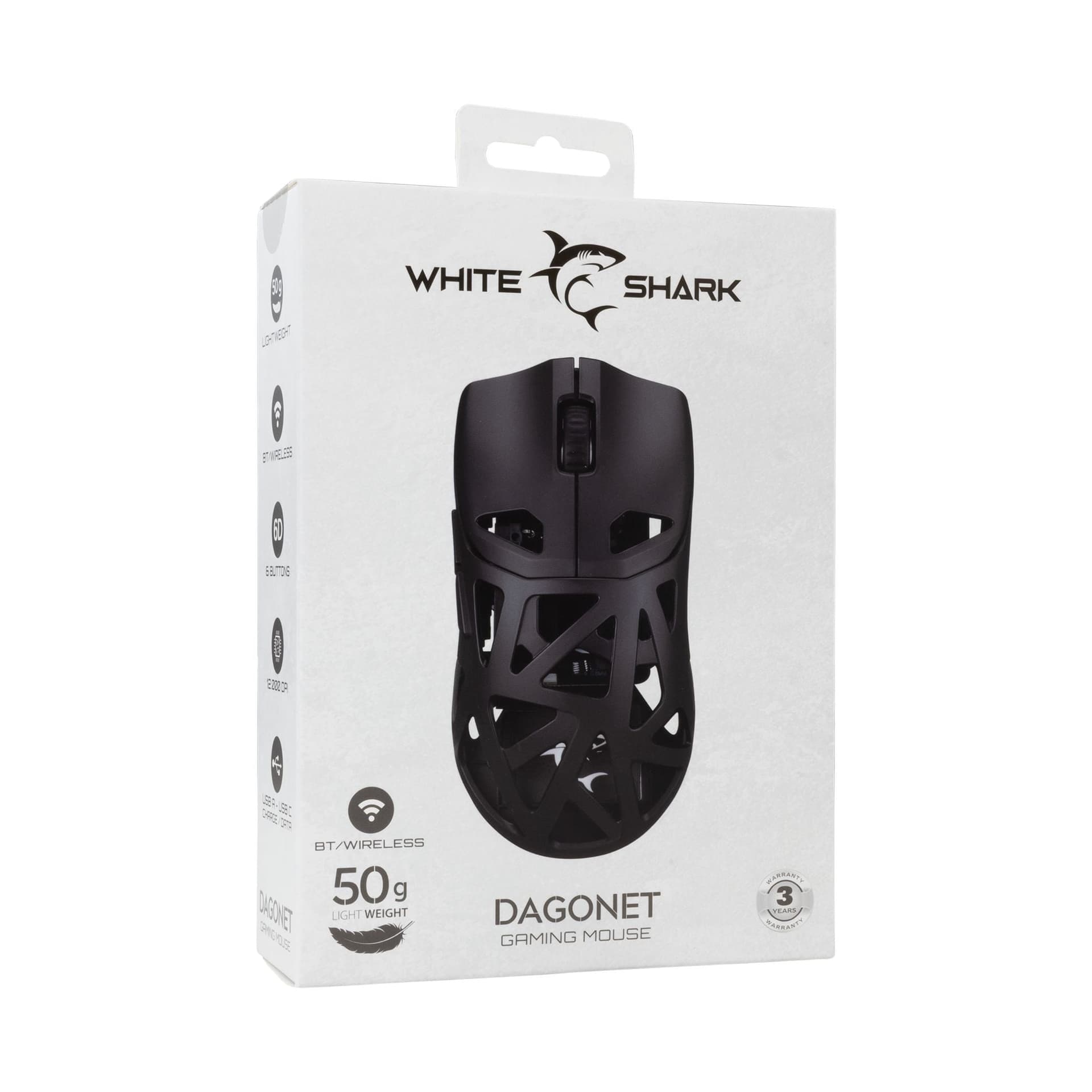 Mouse Ottico Wireless Gaming 24000 Dpi Retroilluminazione DPI LED Nero, DAGONET-B - 8
