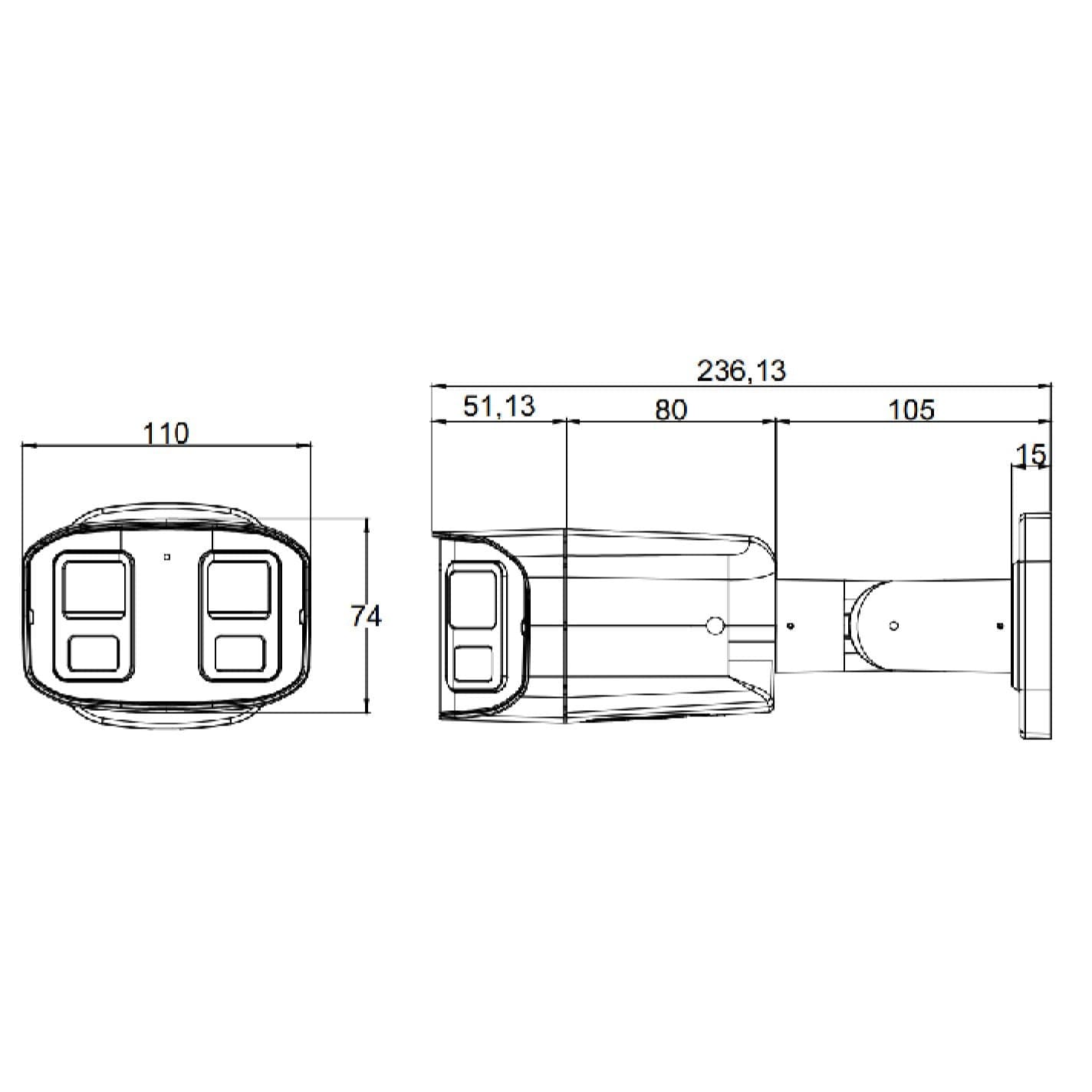 Telecamera IP Motorizzata Bullet IR H.265 da 8MP IP67 Rilevamento Basato su AI, DGM8707DGAT - 2