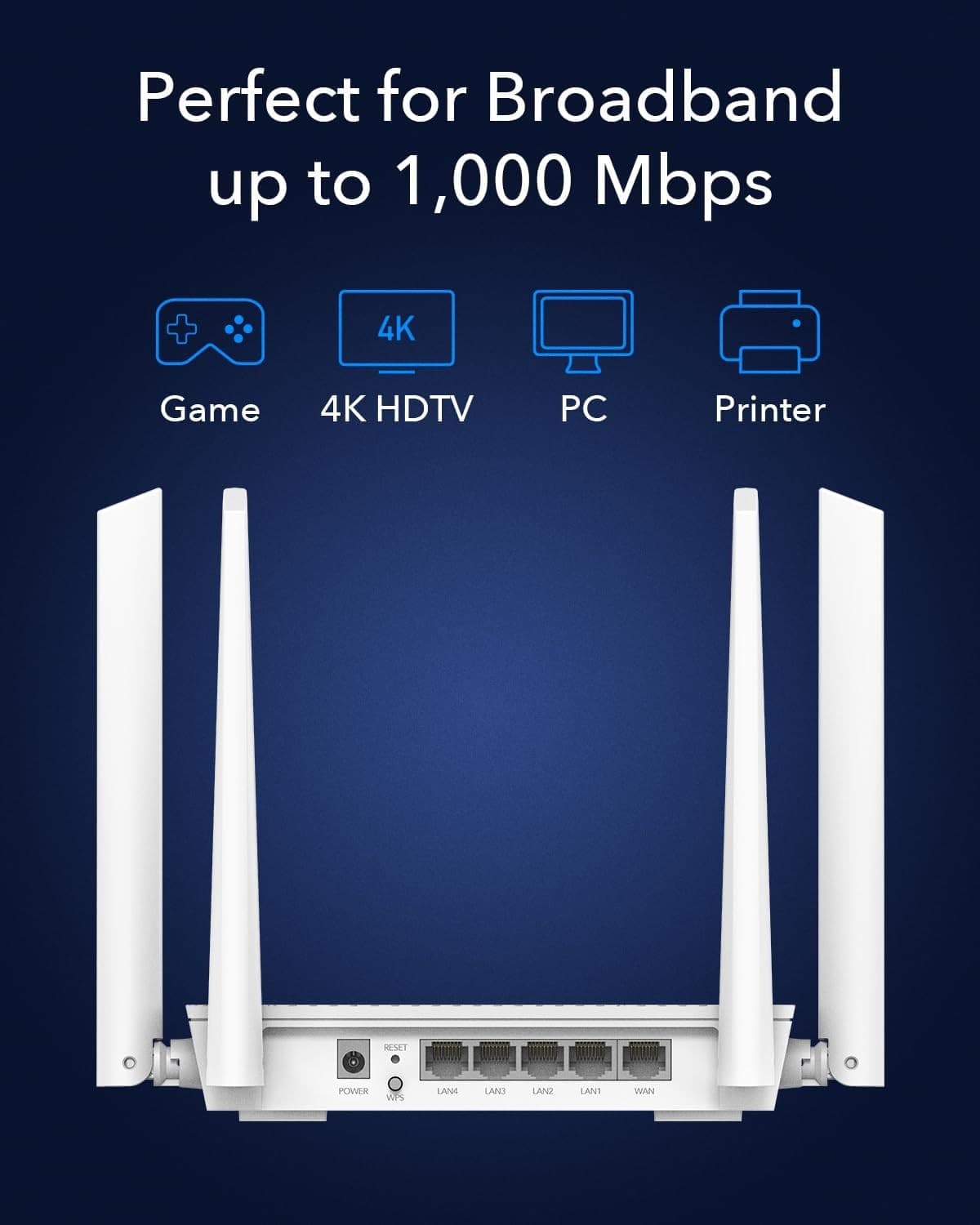 Mesh Router Wi-Fi 6 AX3000 Dual Band Gigabit, WR3000S - 4