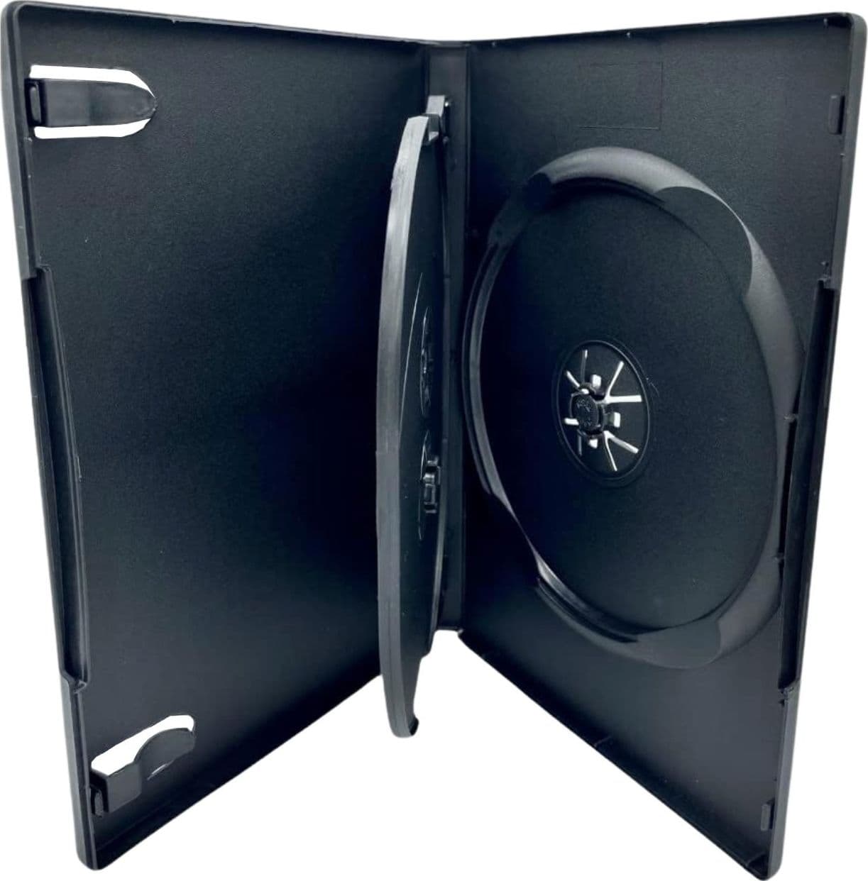 Custodia Tripla DVD con Vassoio Oscillante Box Nero