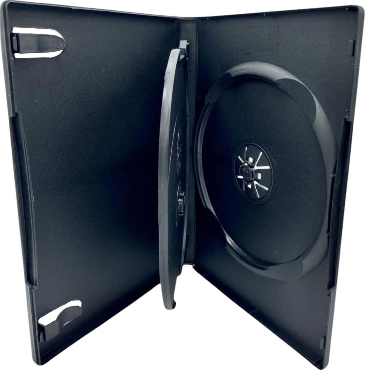 Custodia Tripla DVD con Vassoio Oscillante Box Nero - 2