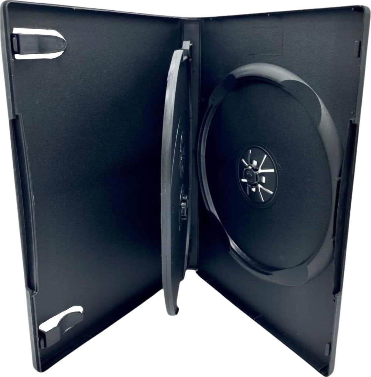 Custodia Tripla DVD con Vassoio Oscillante Box Nero - 3